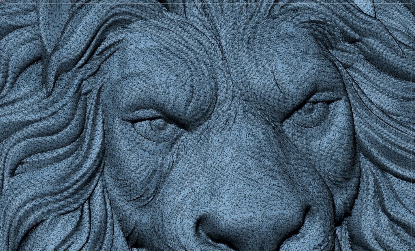 lion head 3D print model_2