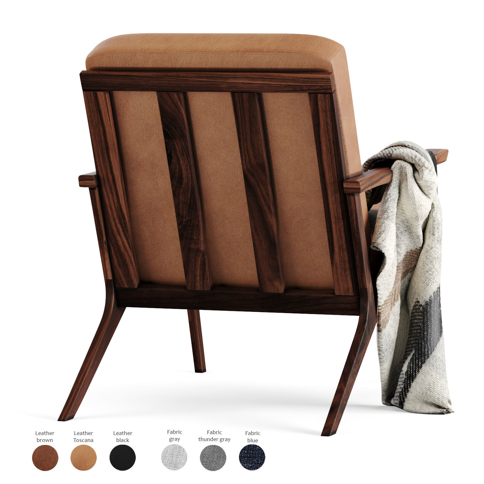 Otio Armchair Low-poly 3D model_13