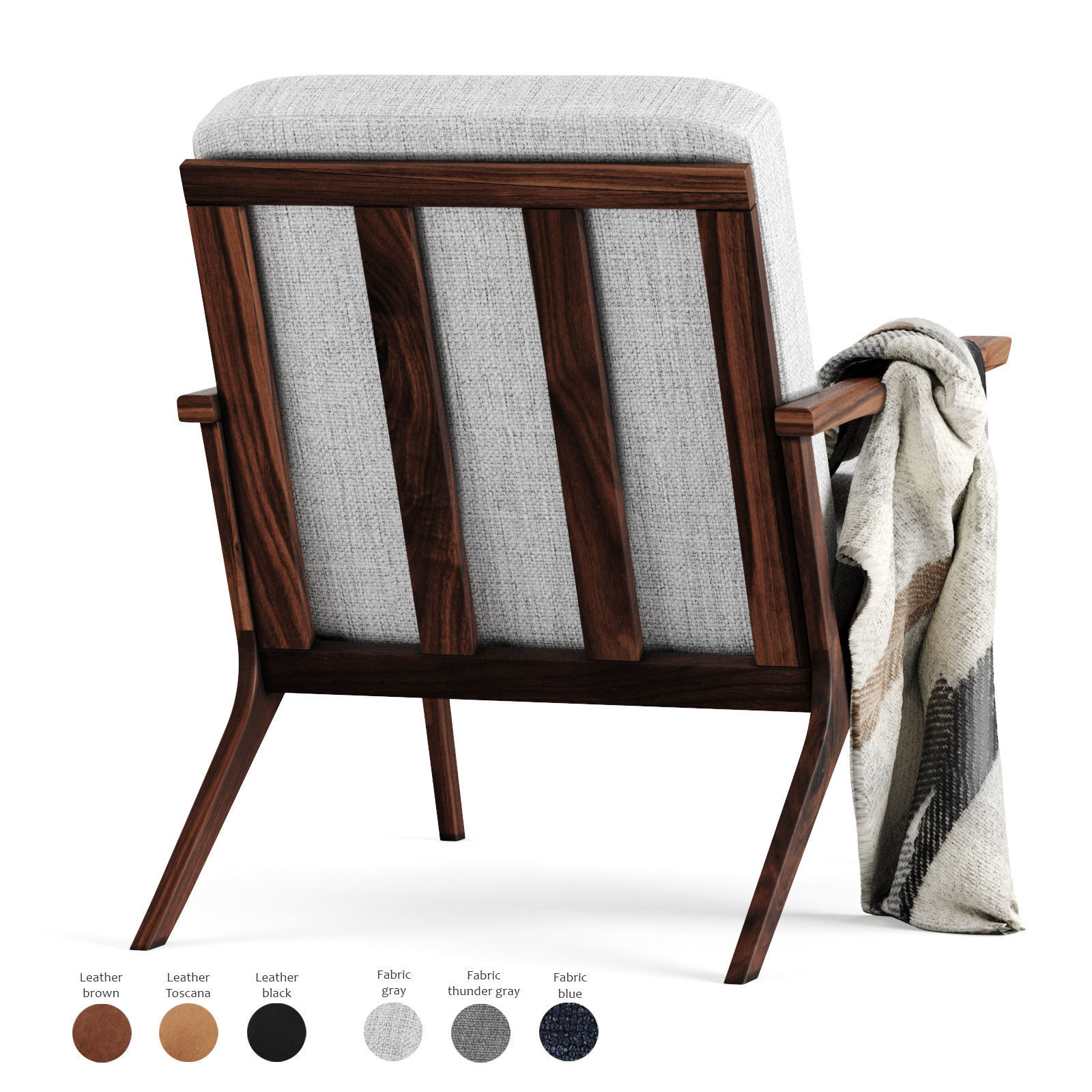 Otio Armchair Low-poly 3D model_15