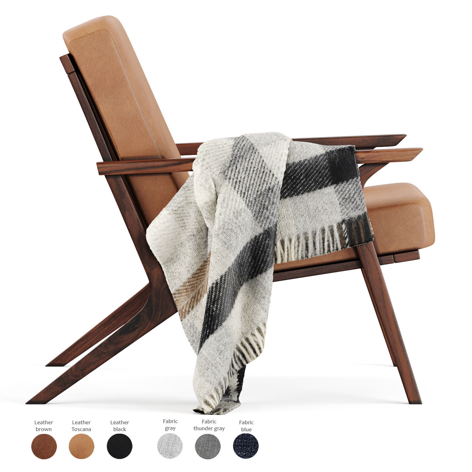 Otio Armchair Low-poly 3D model_7