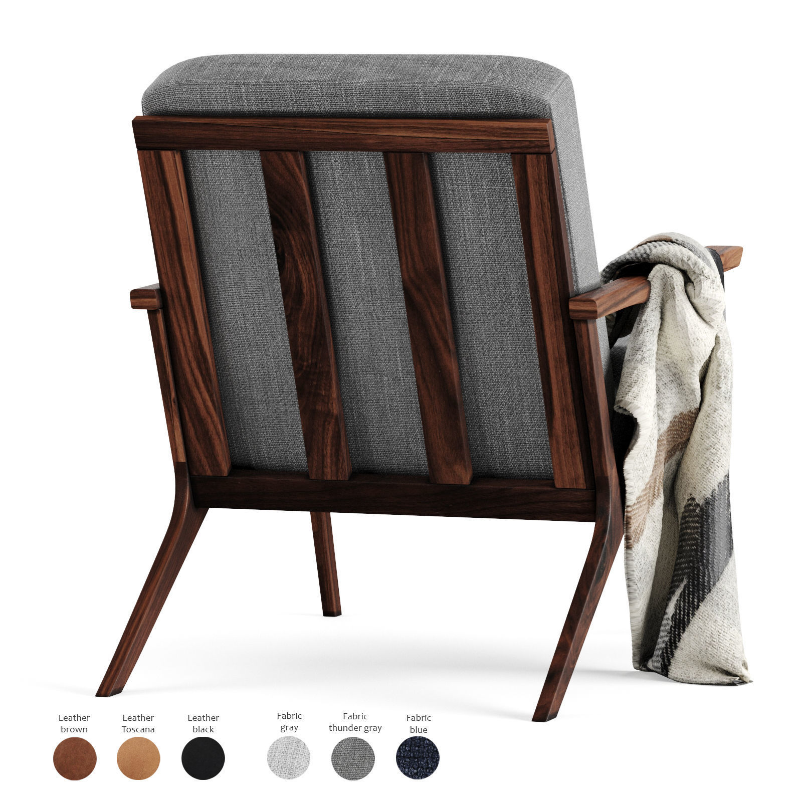 Otio Armchair Low-poly 3D model_16