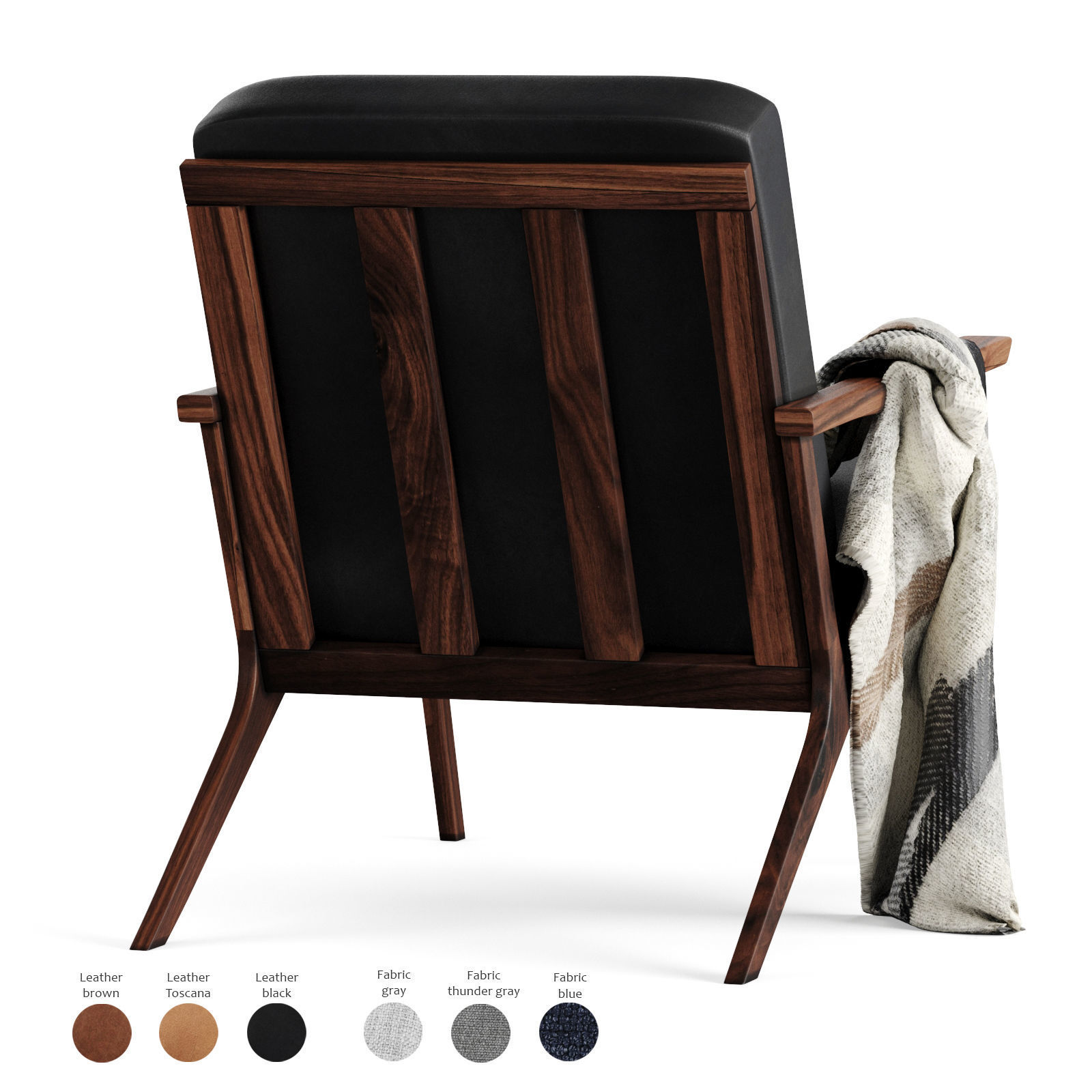 Otio Armchair Low-poly 3D model_14