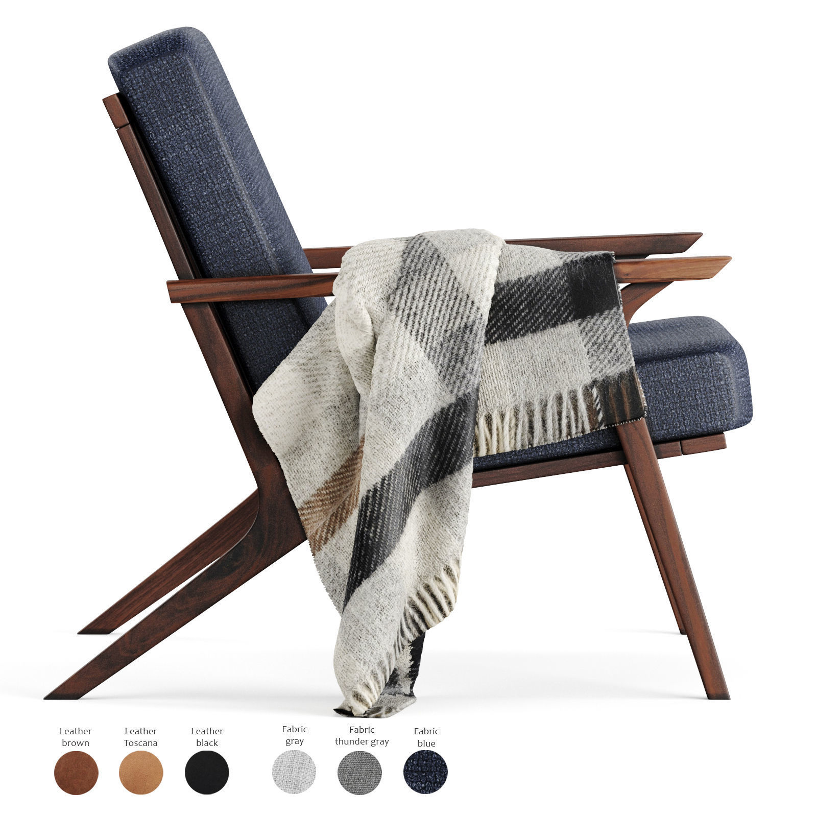 Otio Armchair Low-poly 3D model_11