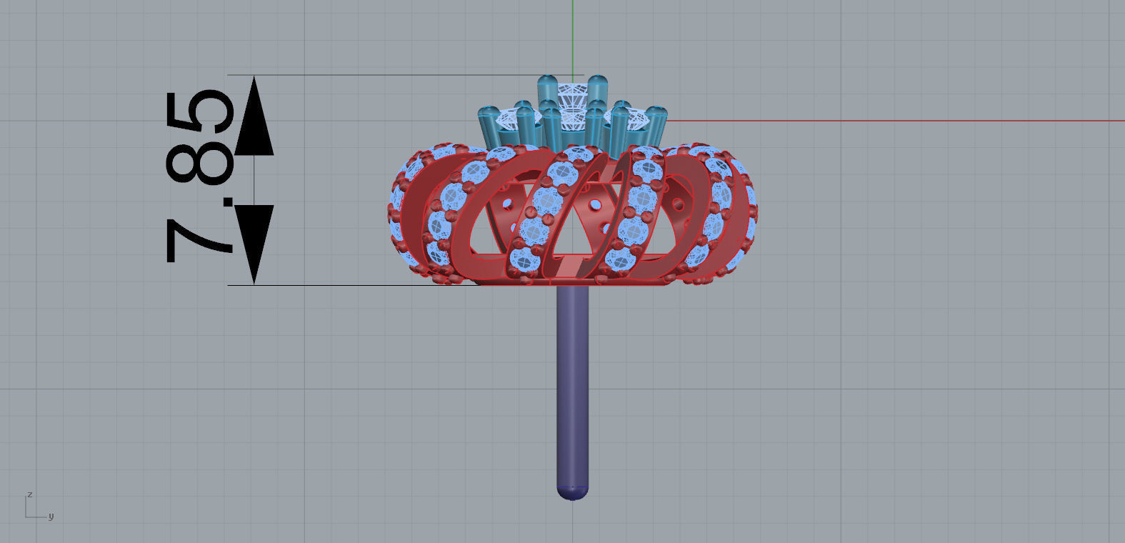 New 2021 ring and earring set  3D print model_7
