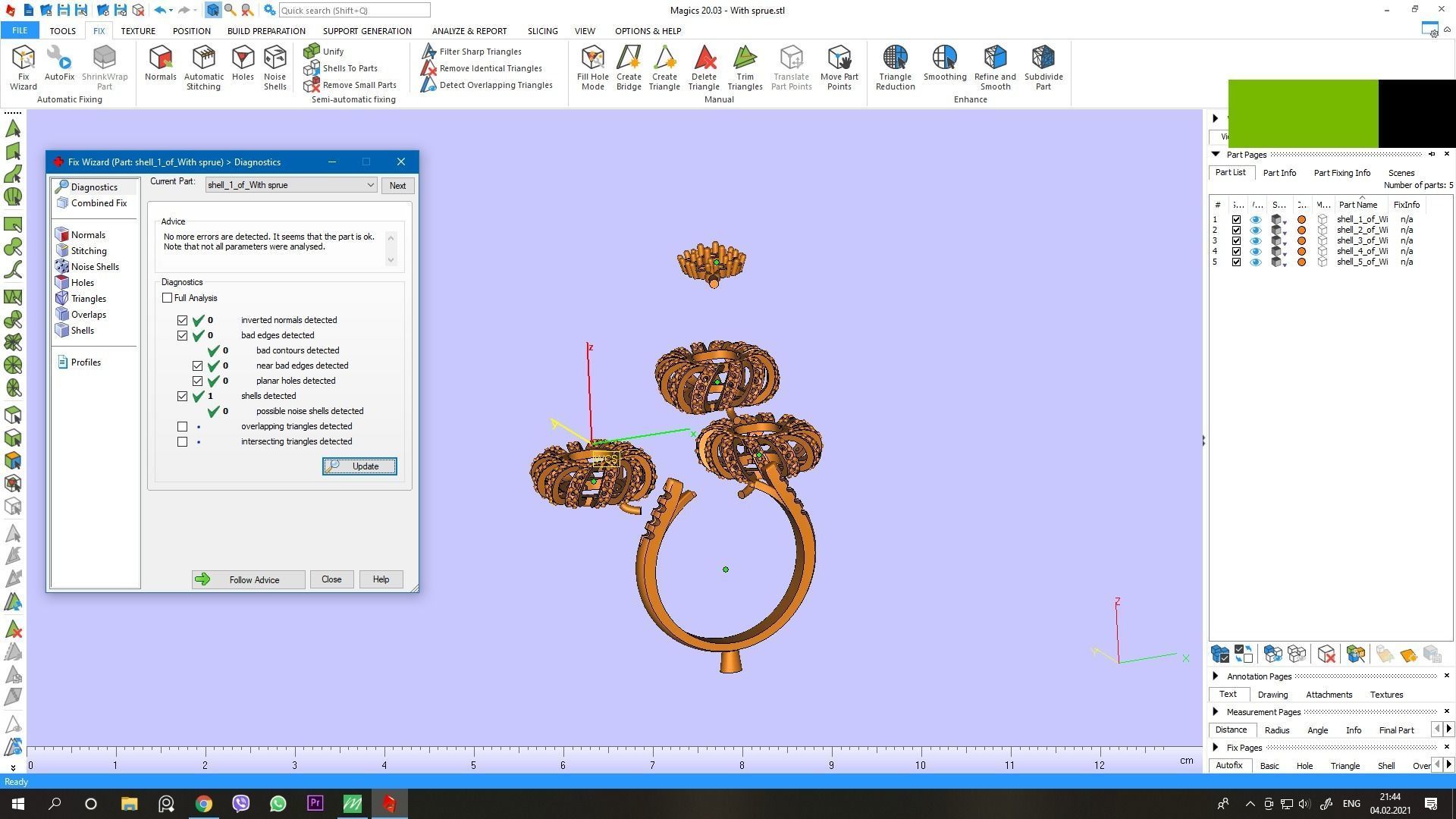 New 2021 ring and earring set  3D print model_10