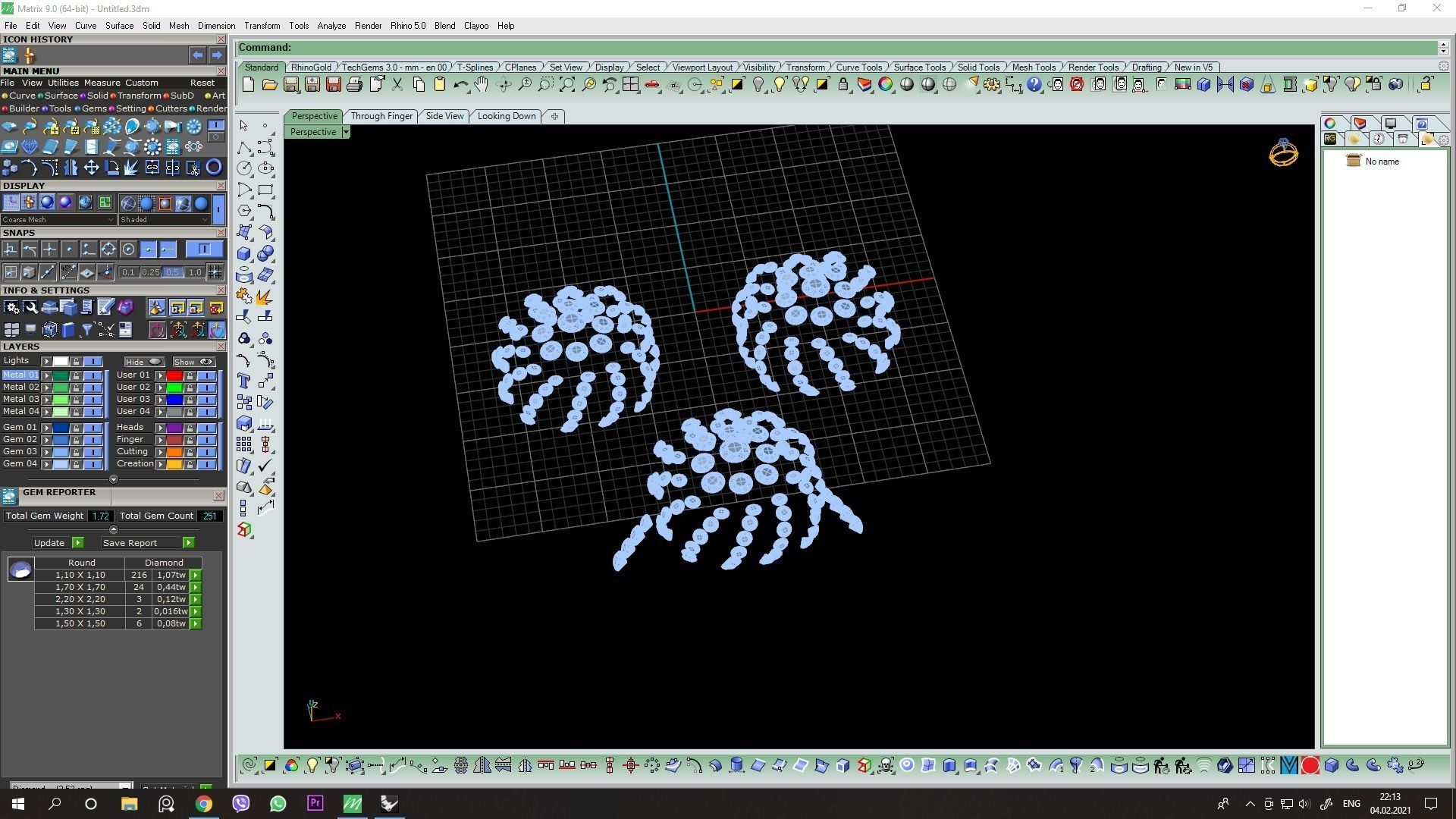 New 2021 ring and earring set  3D print model_11