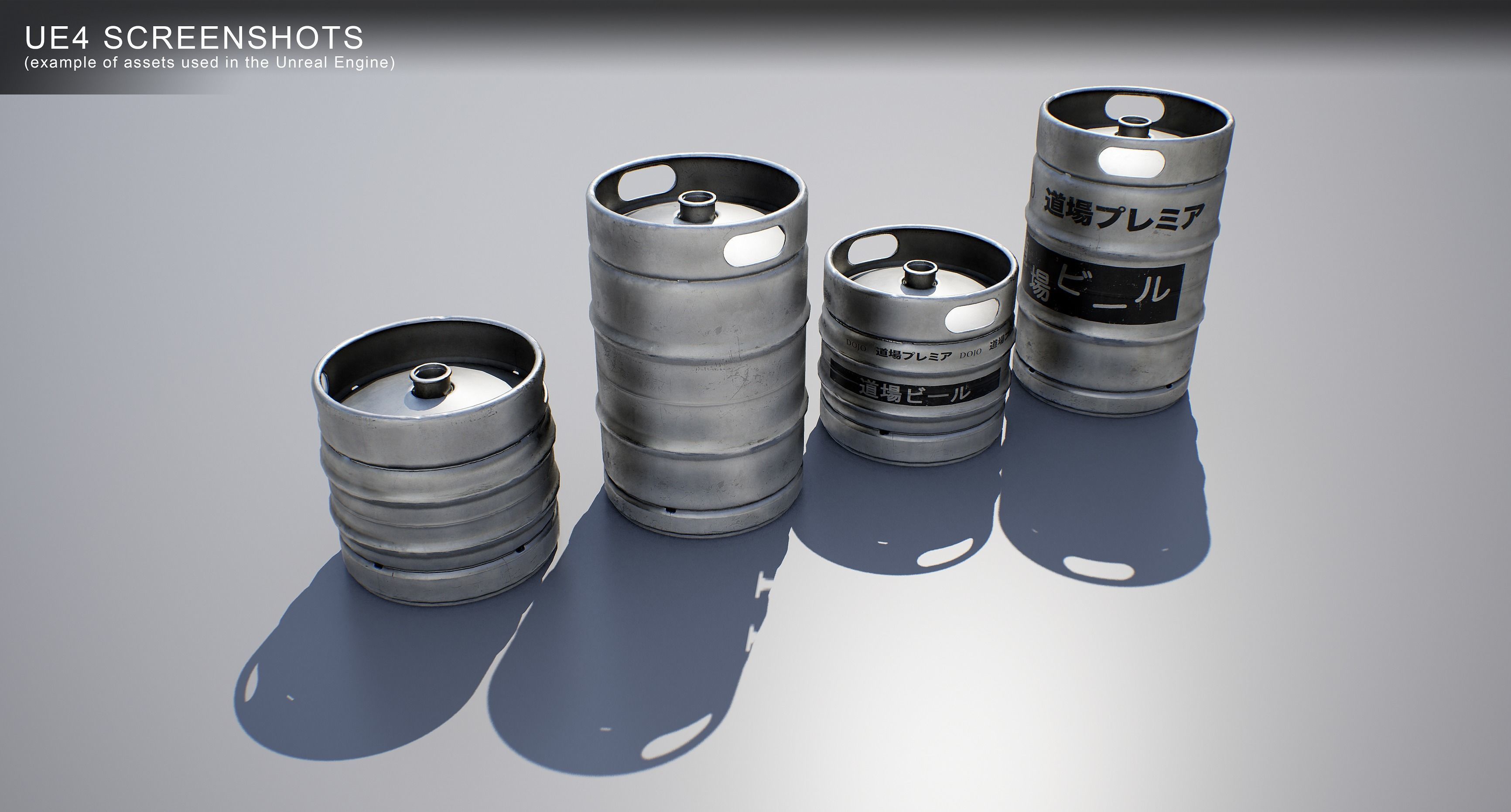 Beer Keg with Stackers - PBR Game Ready - Low-poly 3D model_9