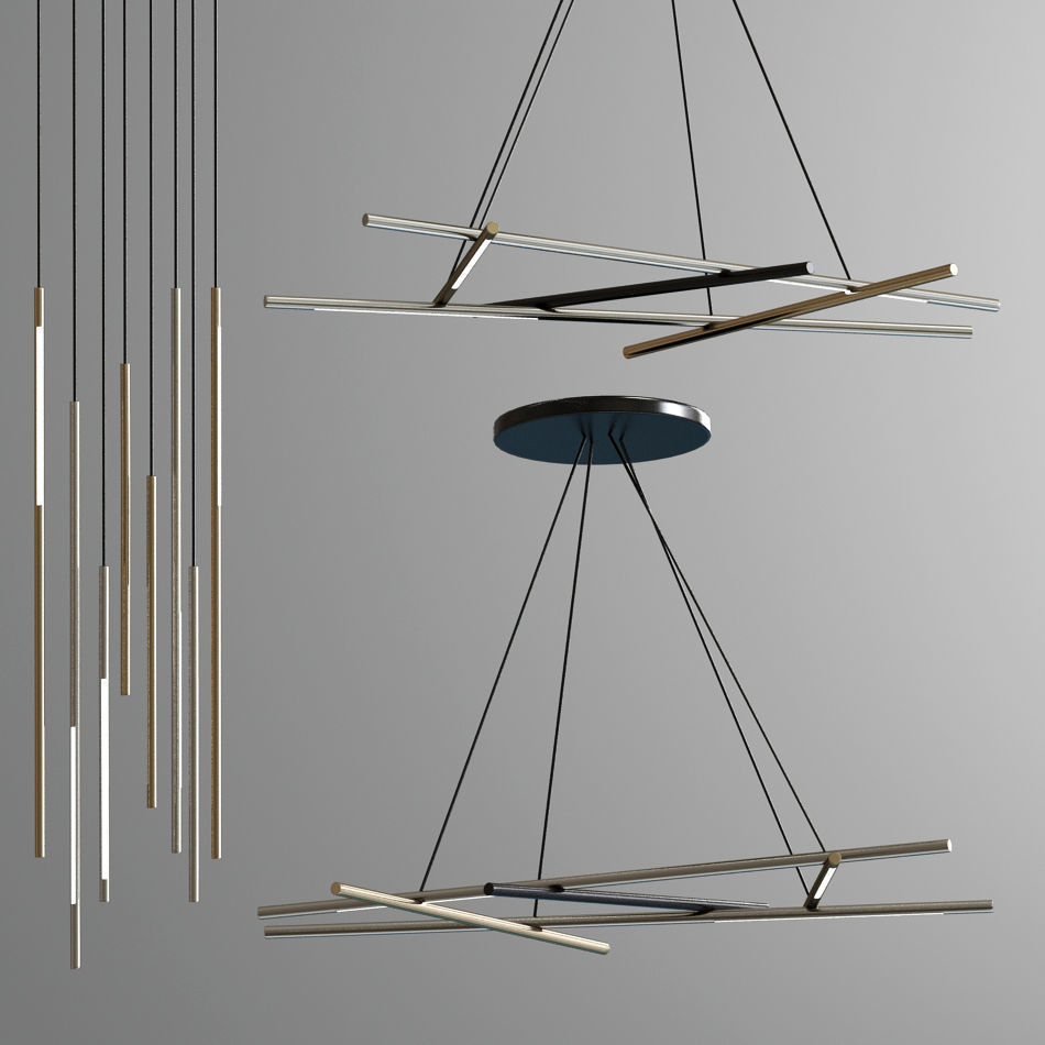 Sattler Palito Mikado Ceiling Light 3D model_1