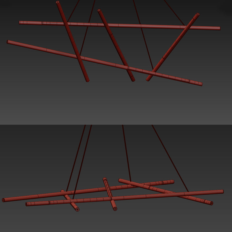 Sattler Palito Mikado Ceiling Light 3D model_5