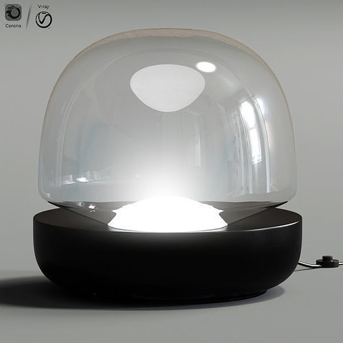 Stone Table Lamp 3D model