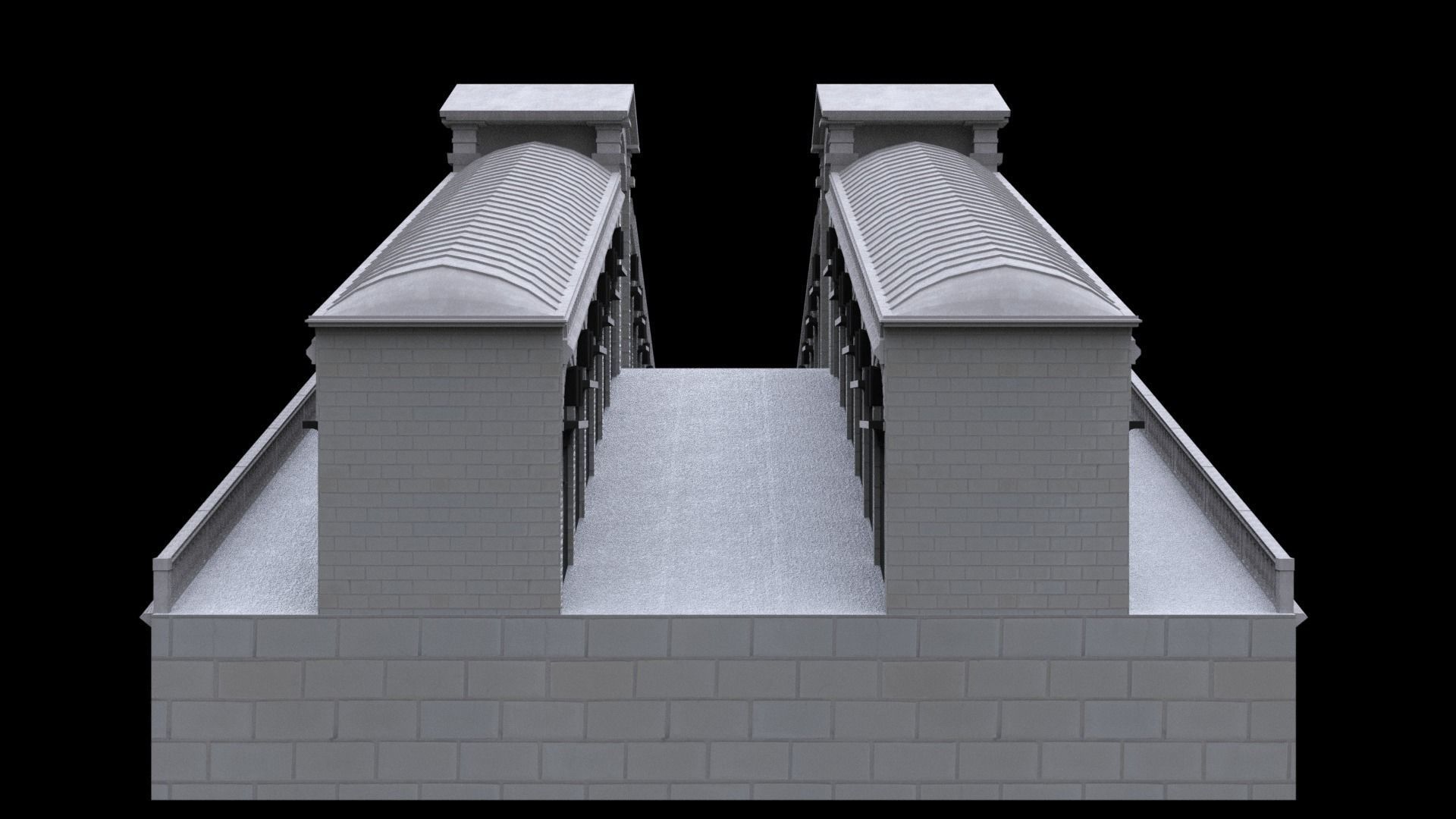 Stone Arch Bridge 3D model_8