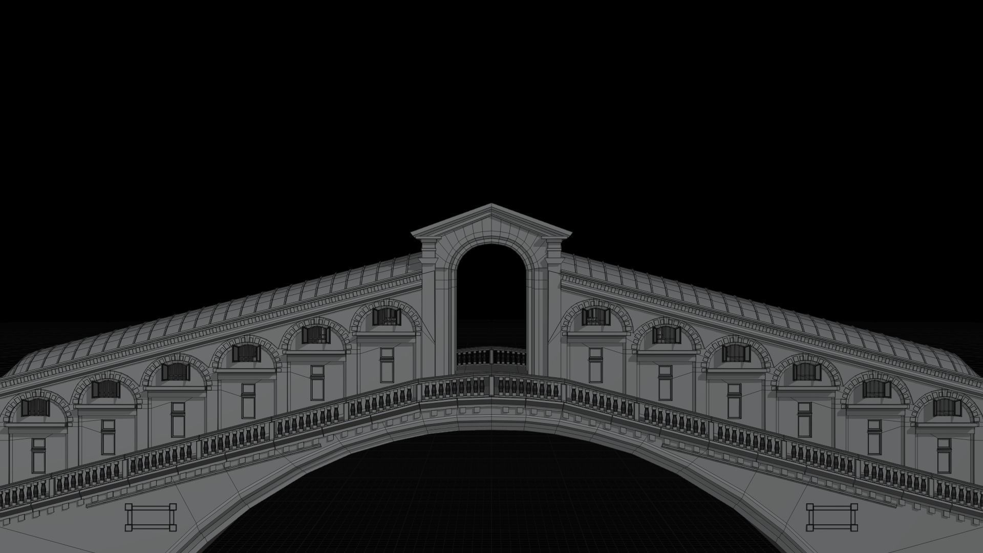Stone Arch Bridge 3D model_7