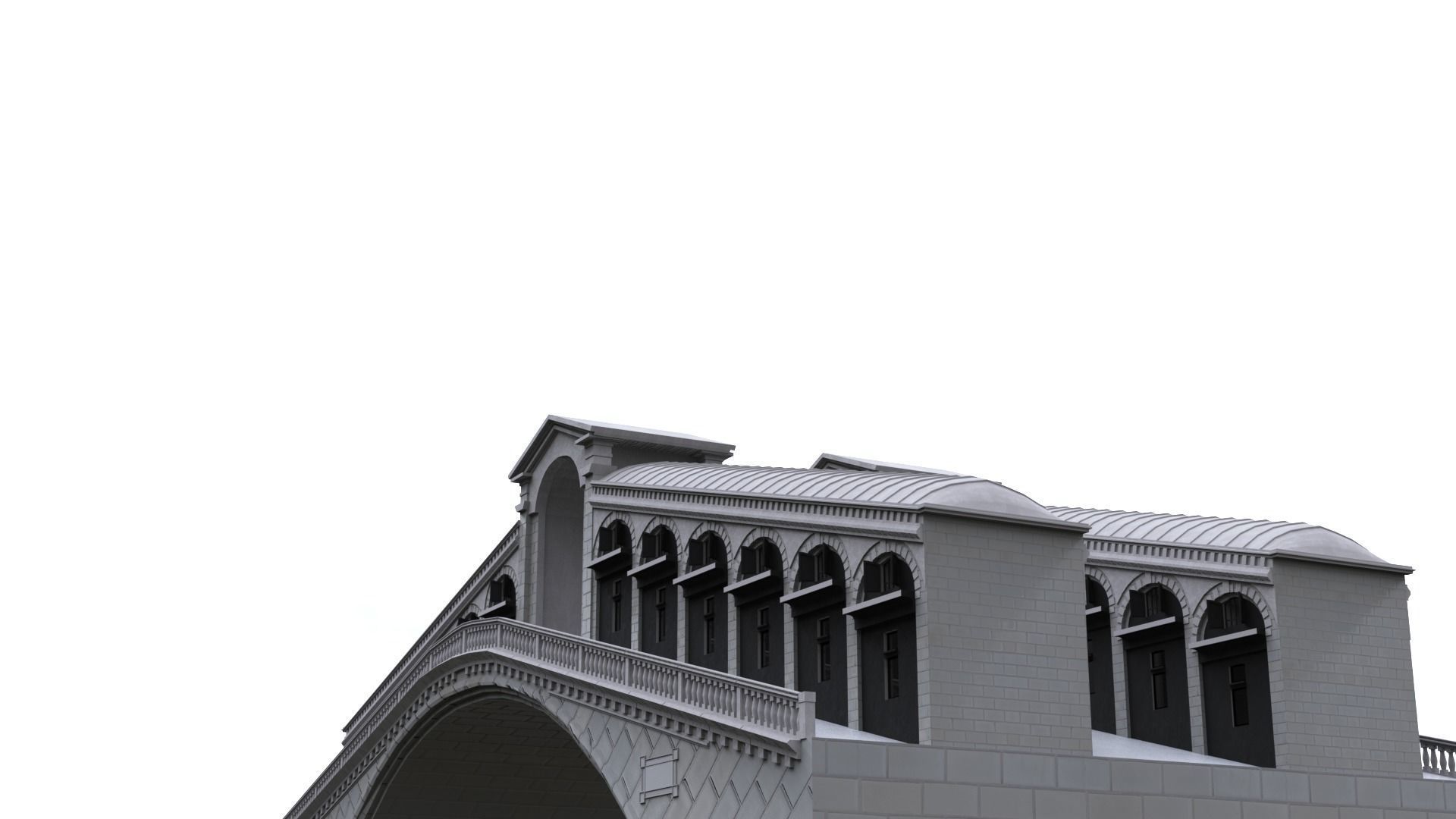 Stone Arch Bridge 3D model_3