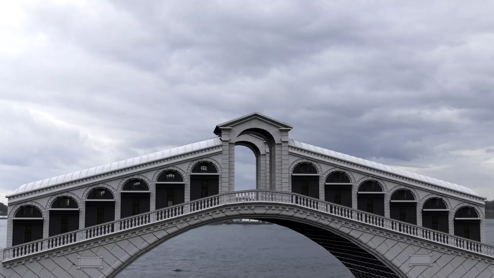 Stone Arch Bridge 3D model_0