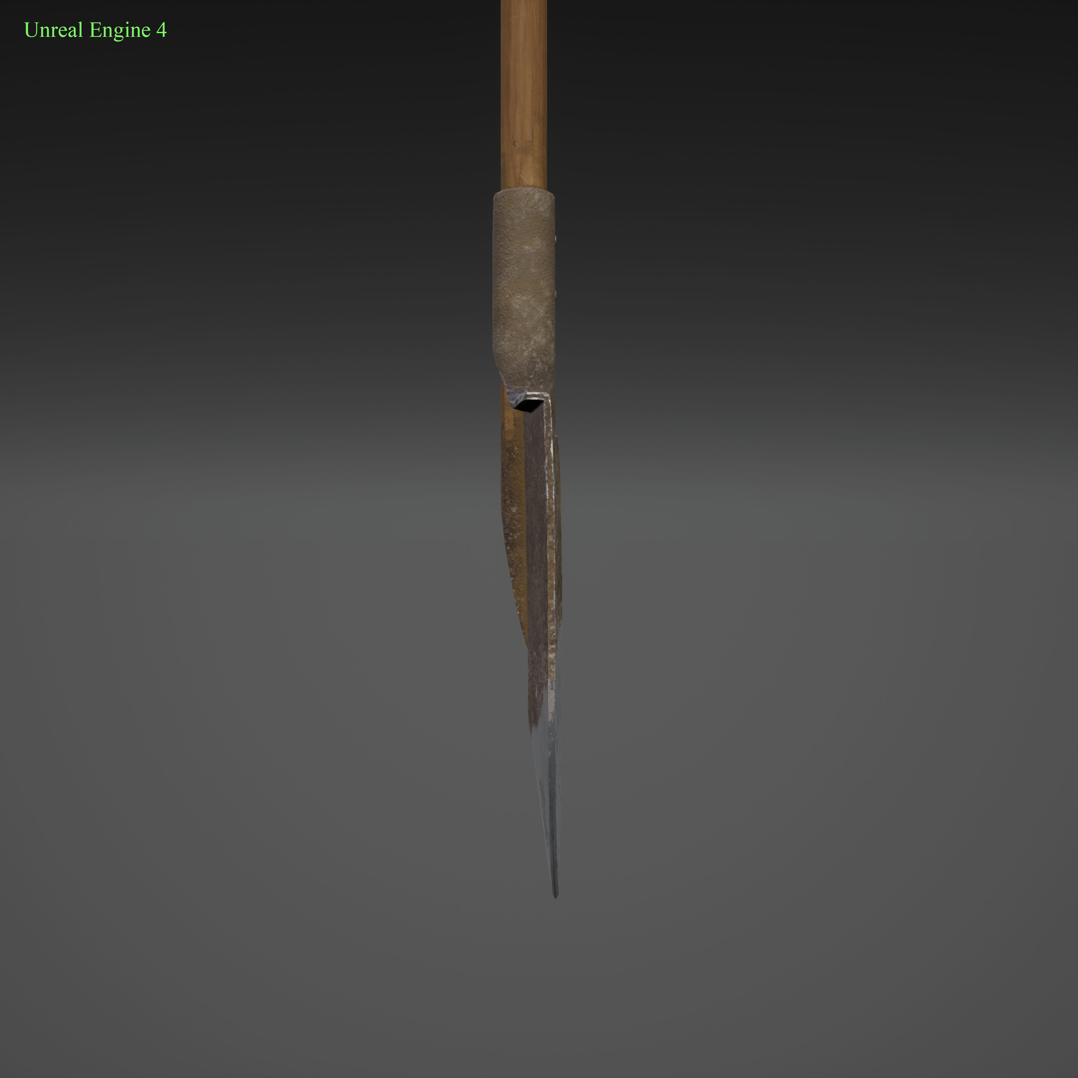 Garden shovel Low-poly 3D model_8