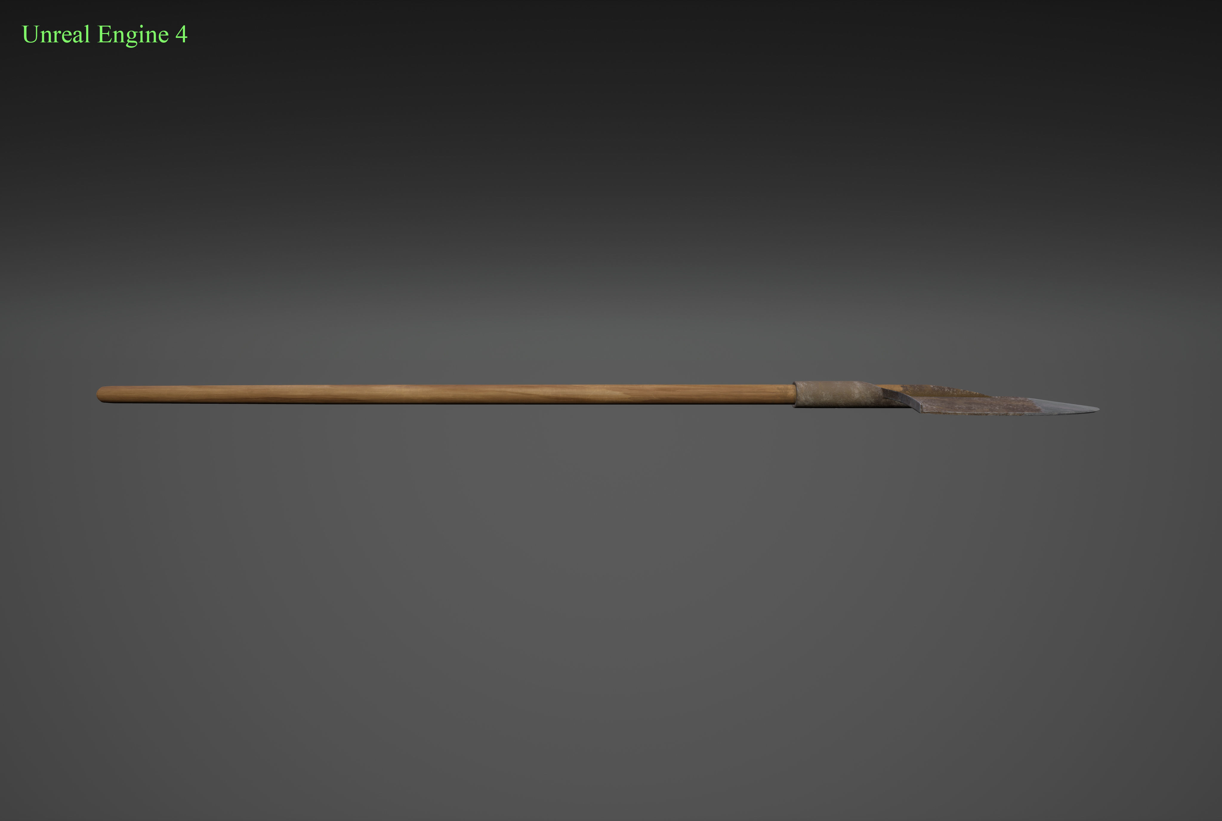 Garden shovel Low-poly 3D model_6