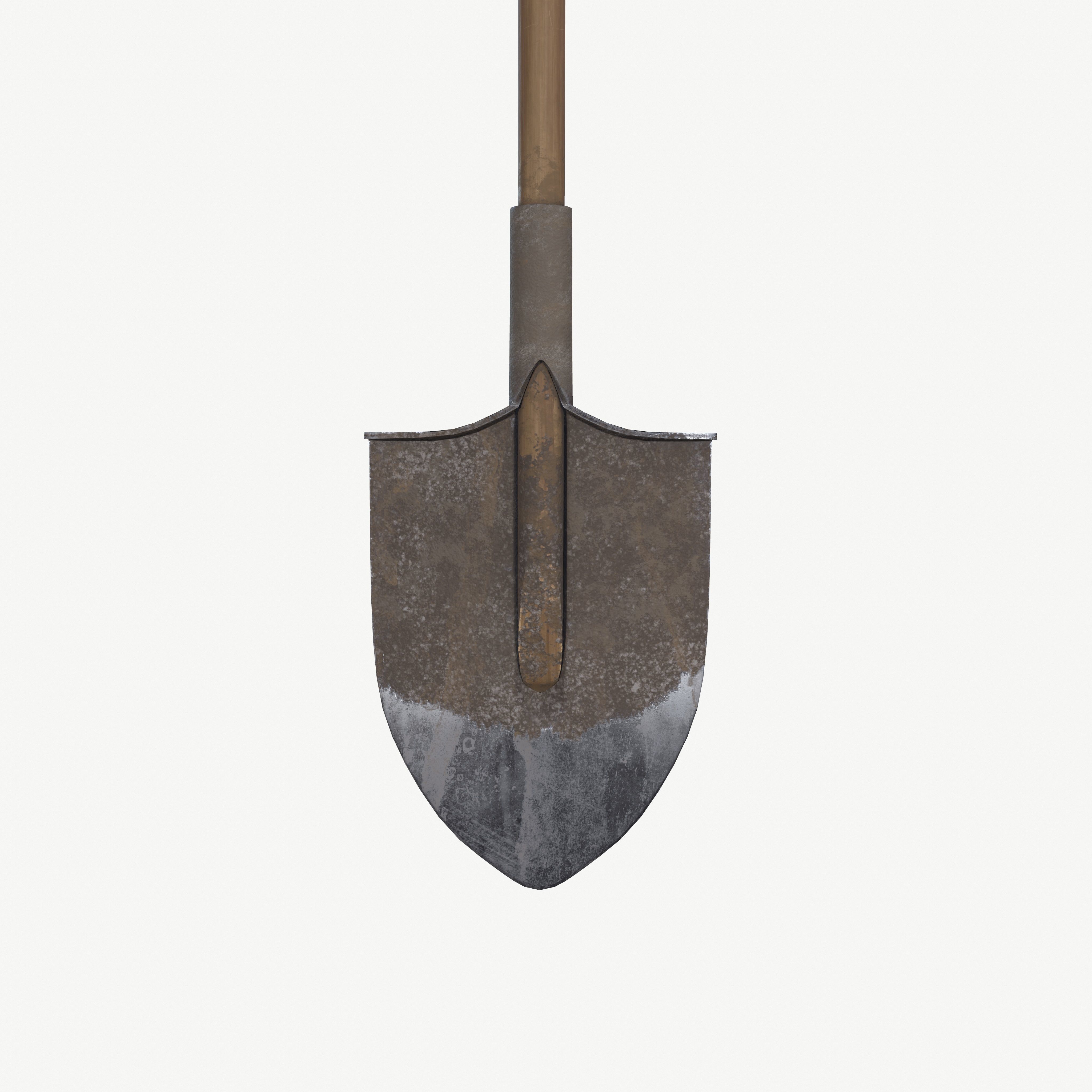 Garden shovel Low-poly 3D model_24
