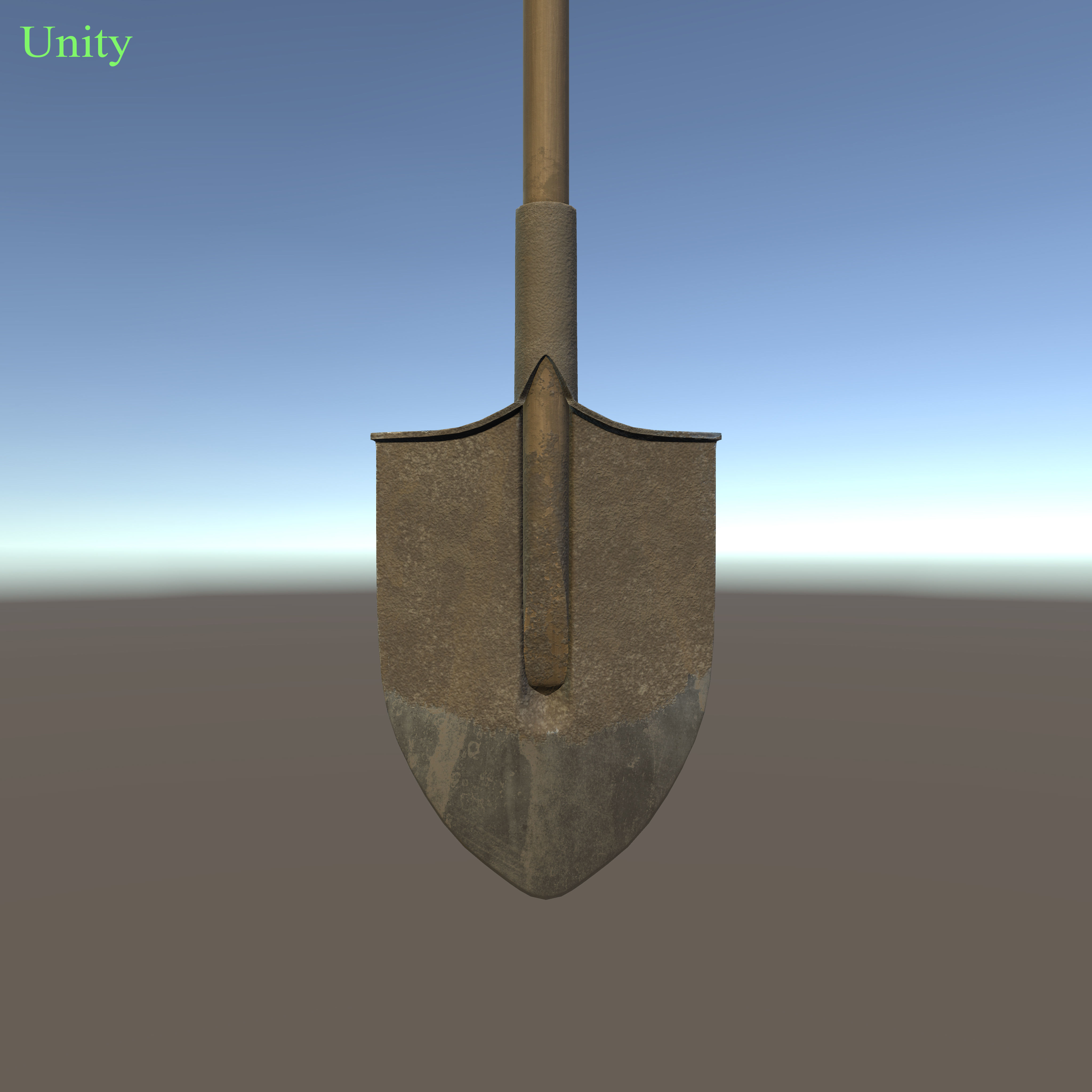 Garden shovel Low-poly 3D model_17