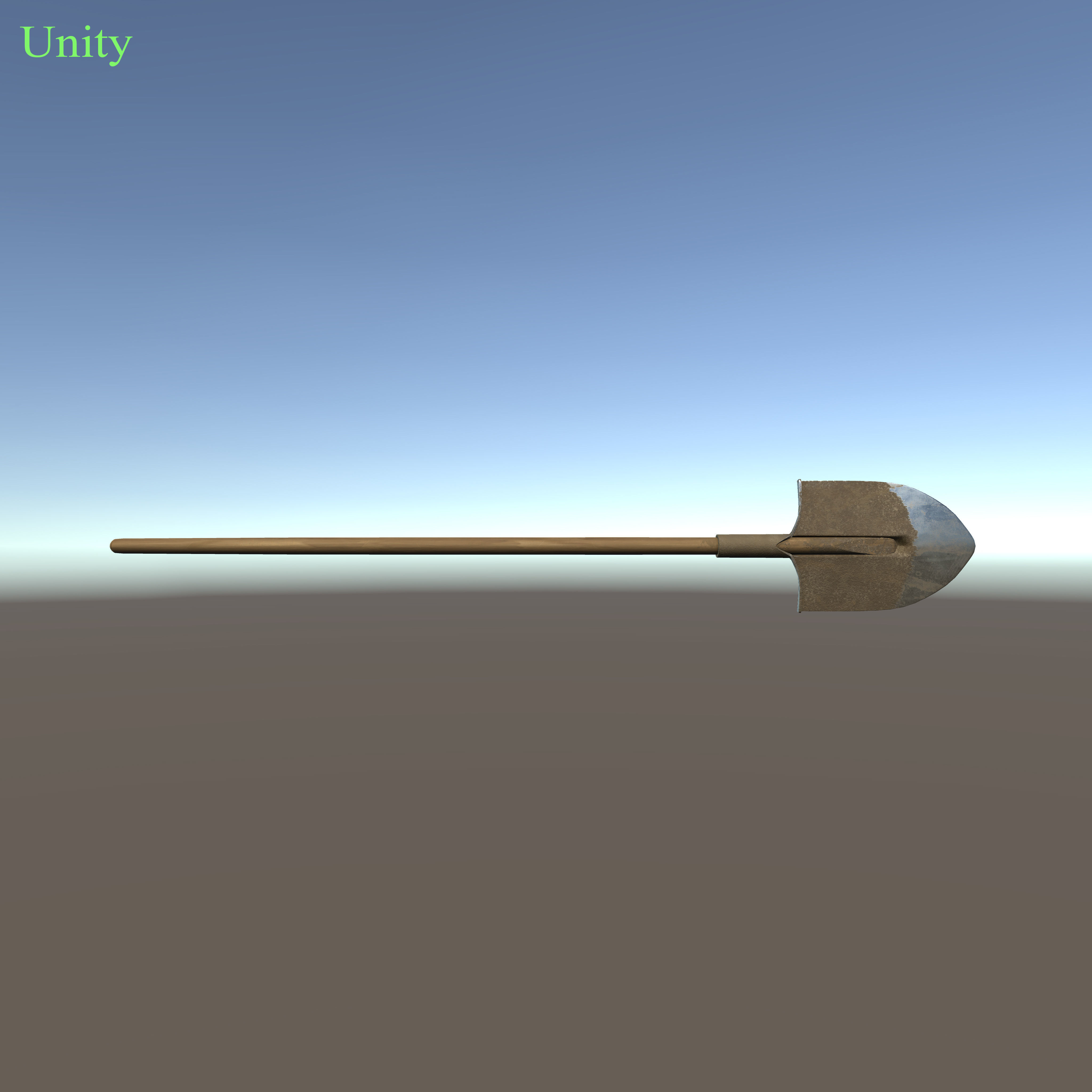 Garden shovel Low-poly 3D model_13