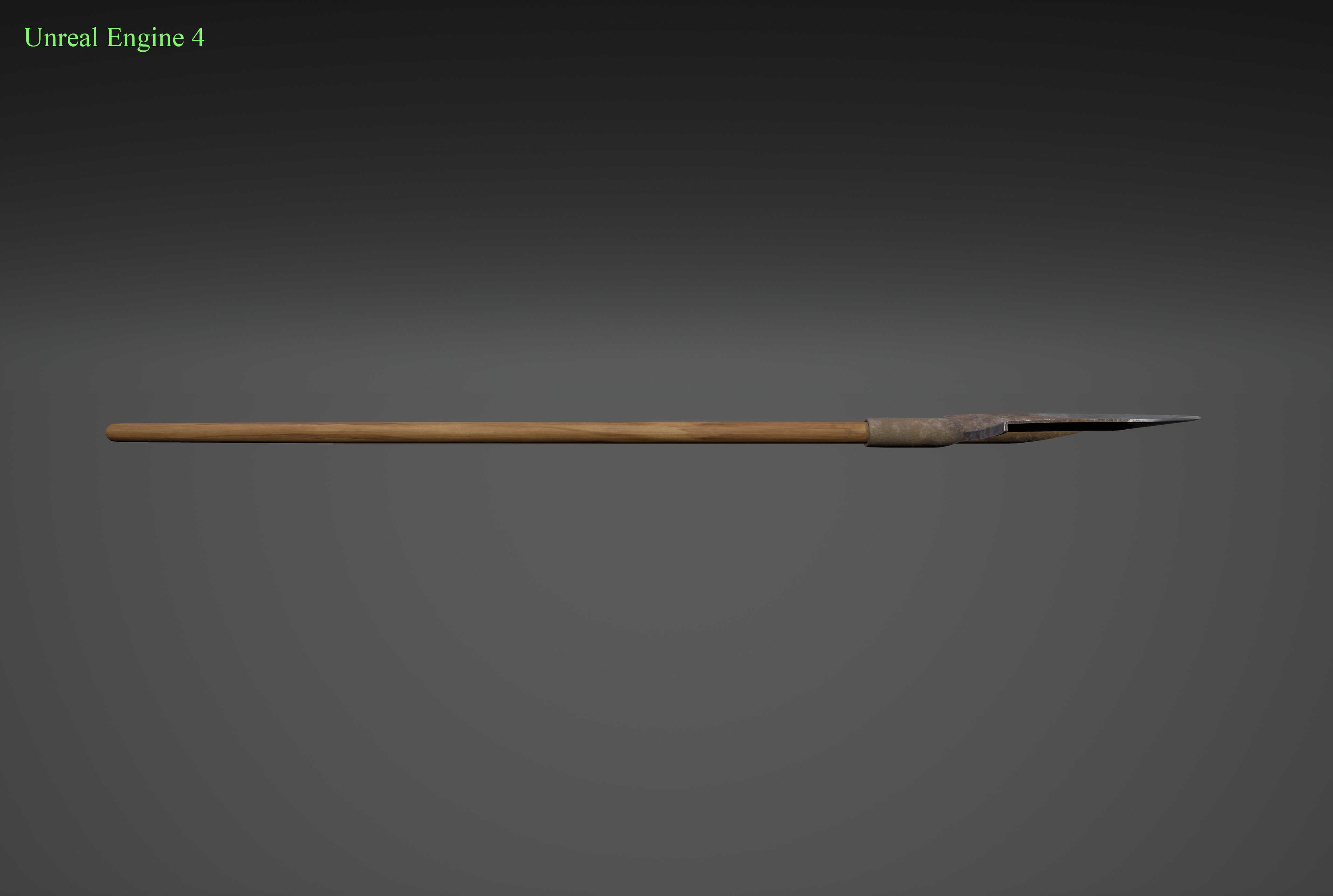 Garden shovel Low-poly 3D model_4