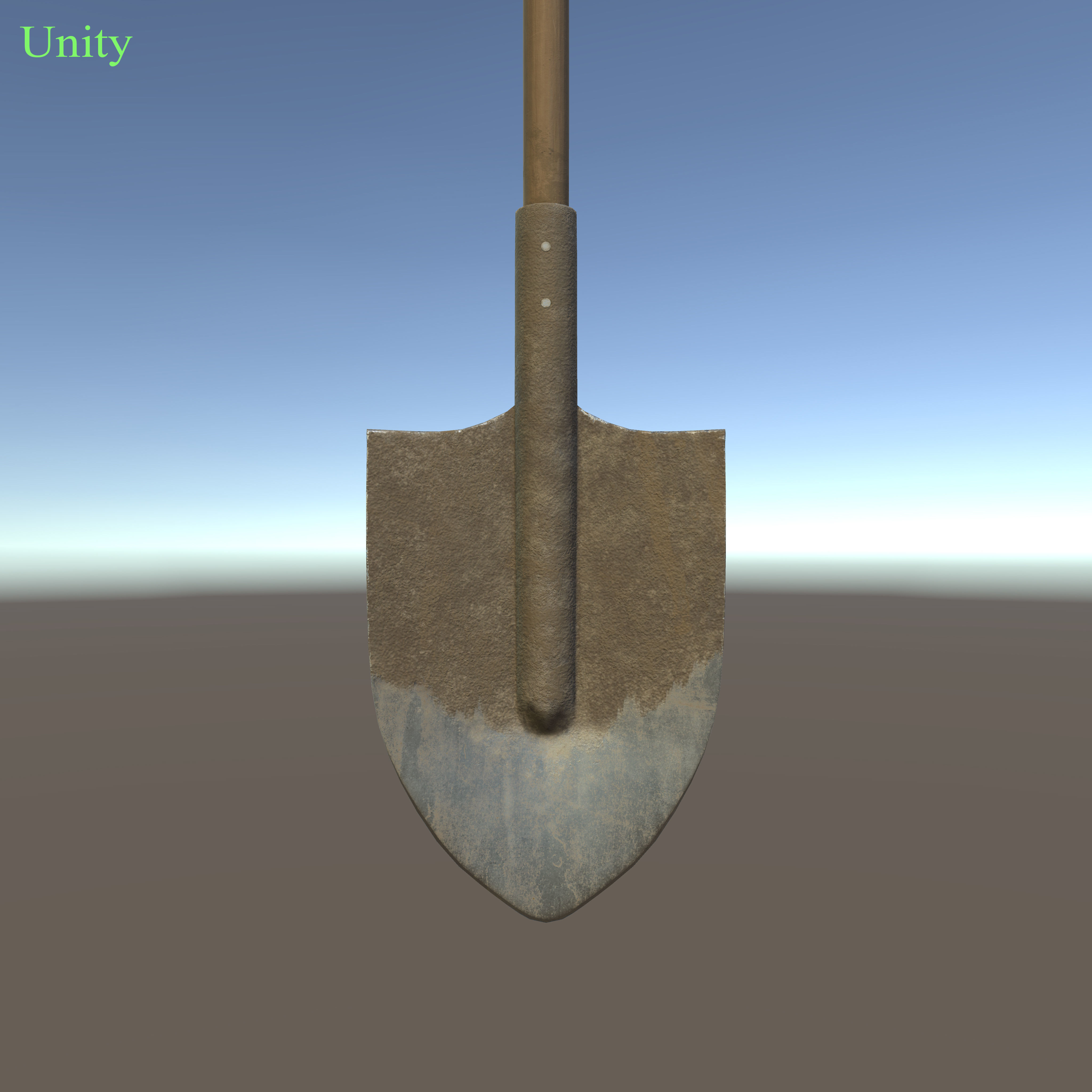 Garden shovel Low-poly 3D model_15