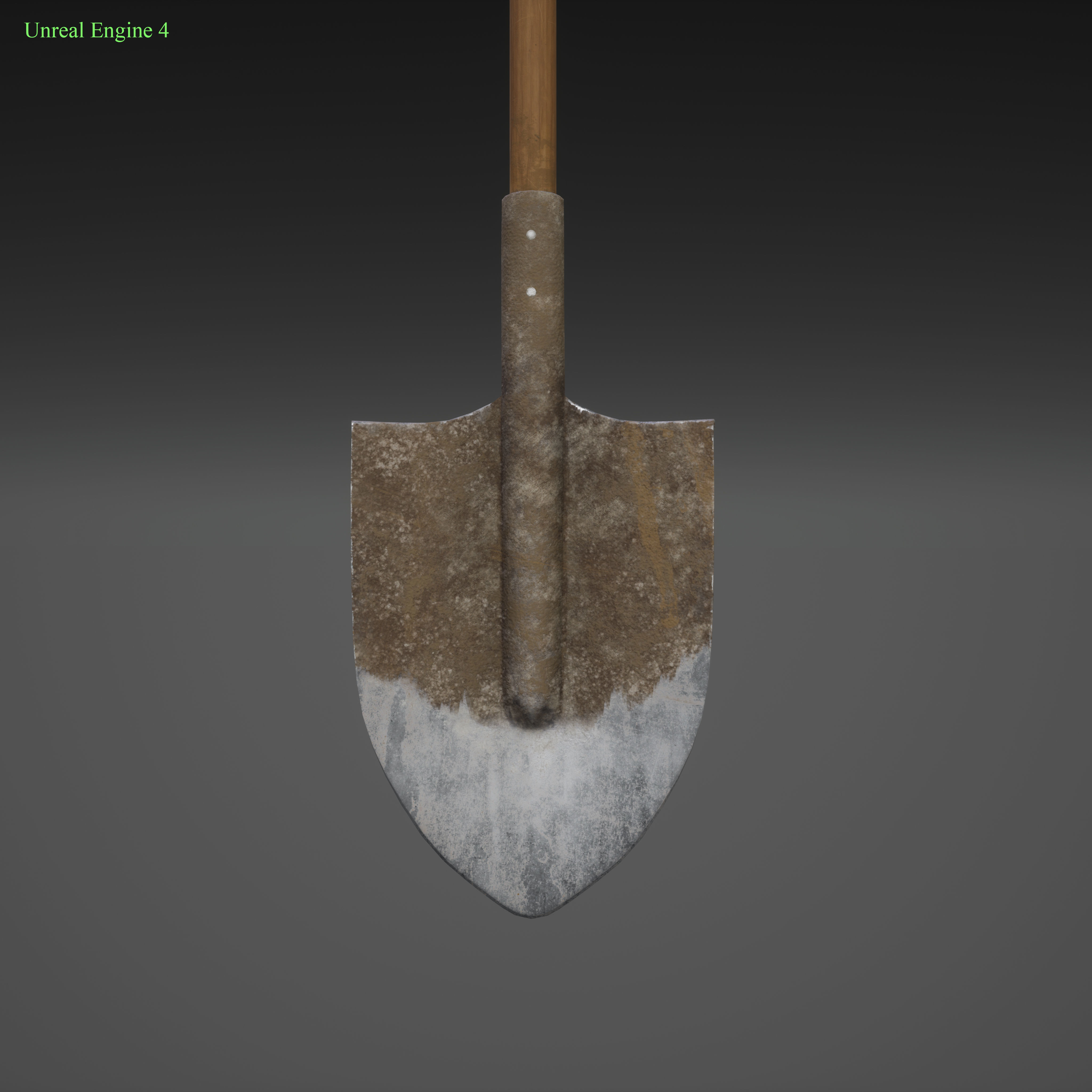 Garden shovel Low-poly 3D model_7