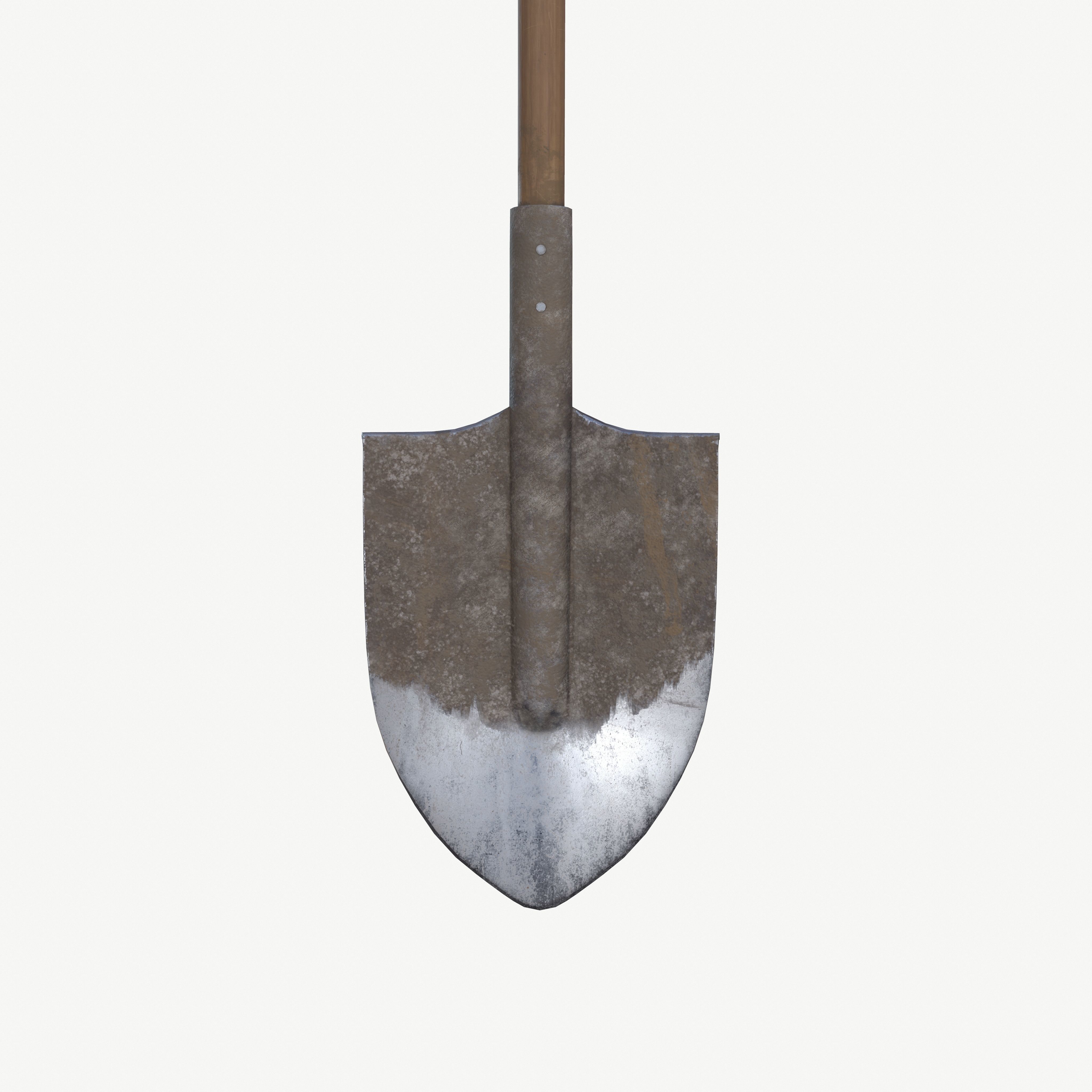 Garden shovel Low-poly 3D model_22