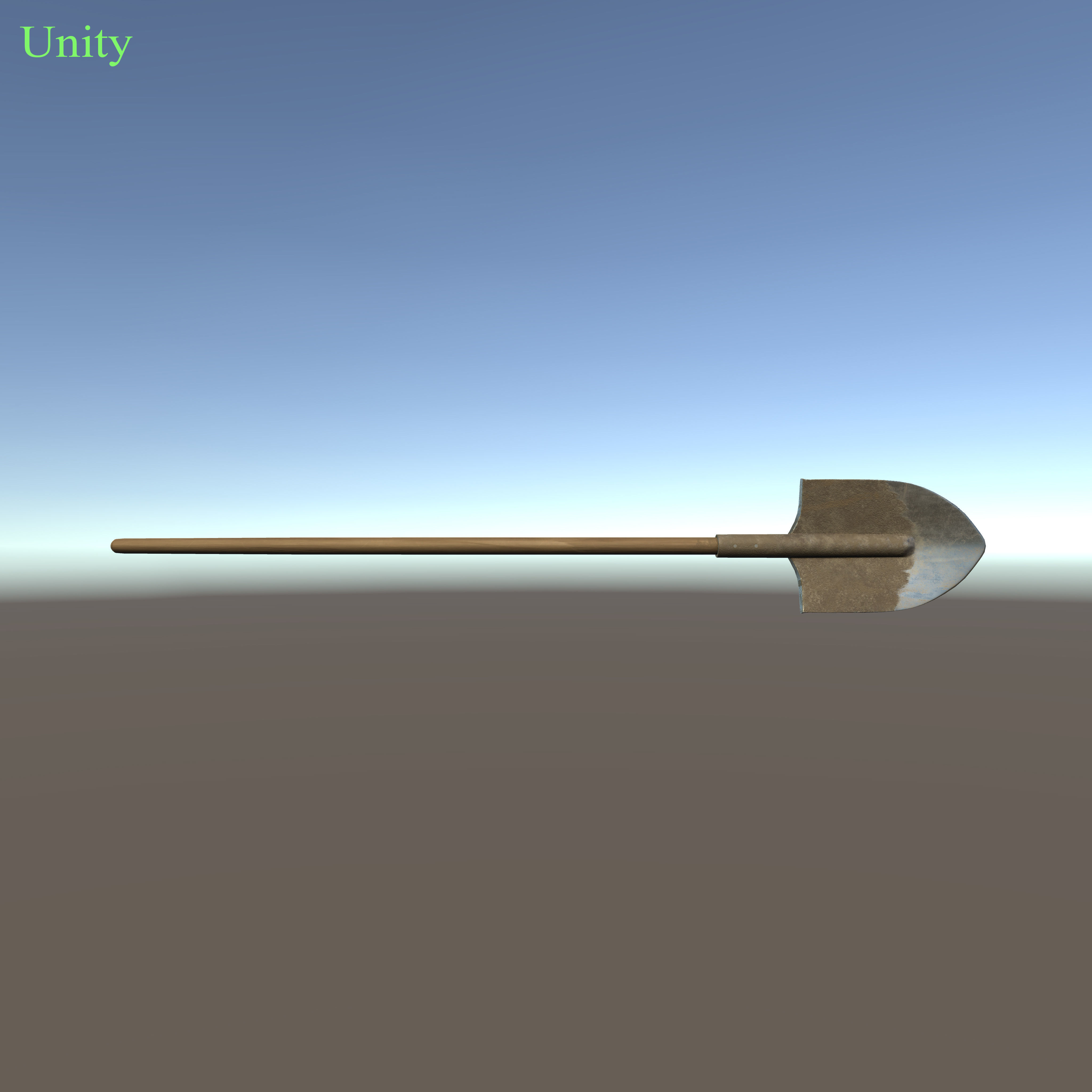 Garden shovel Low-poly 3D model_11