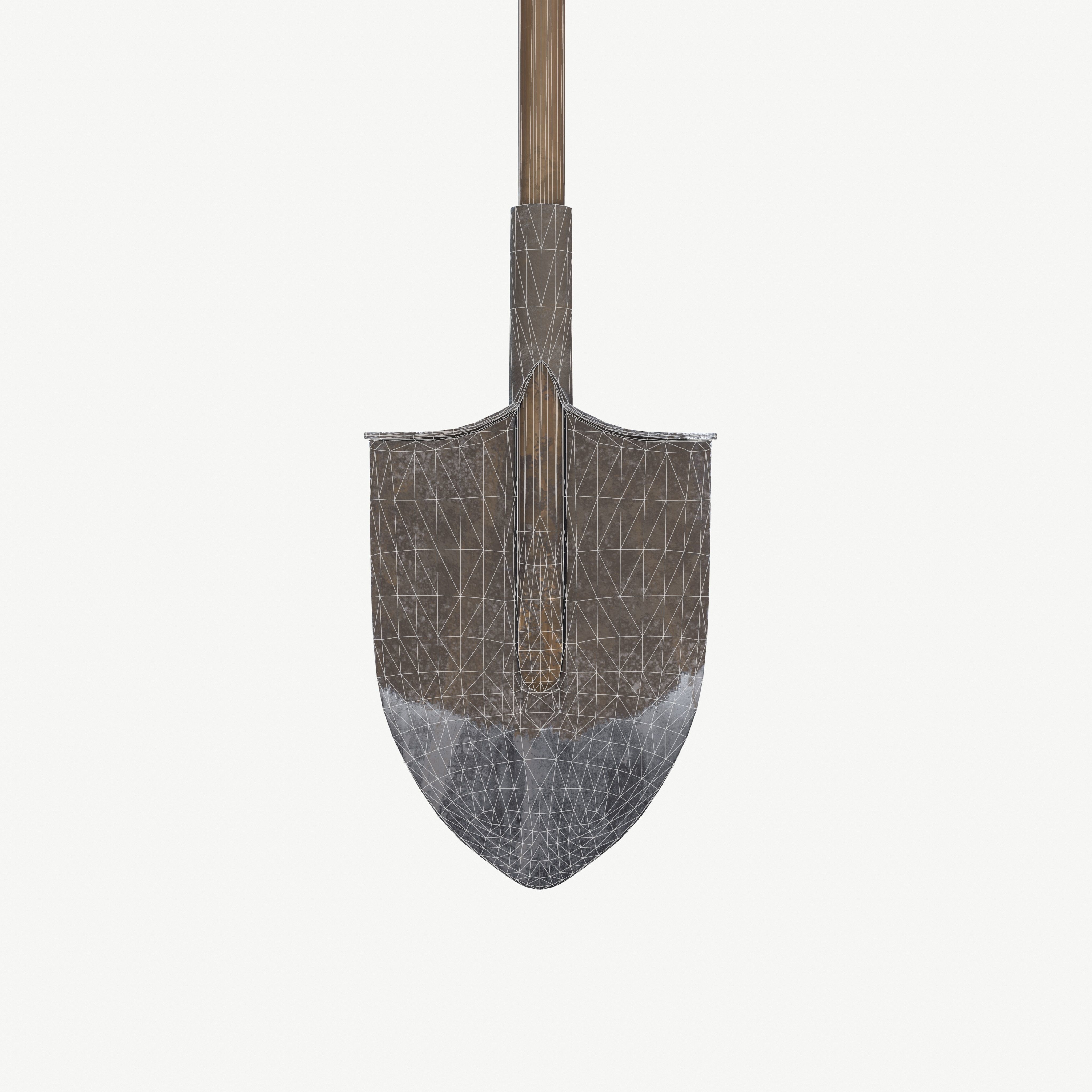Garden shovel Low-poly 3D model_32