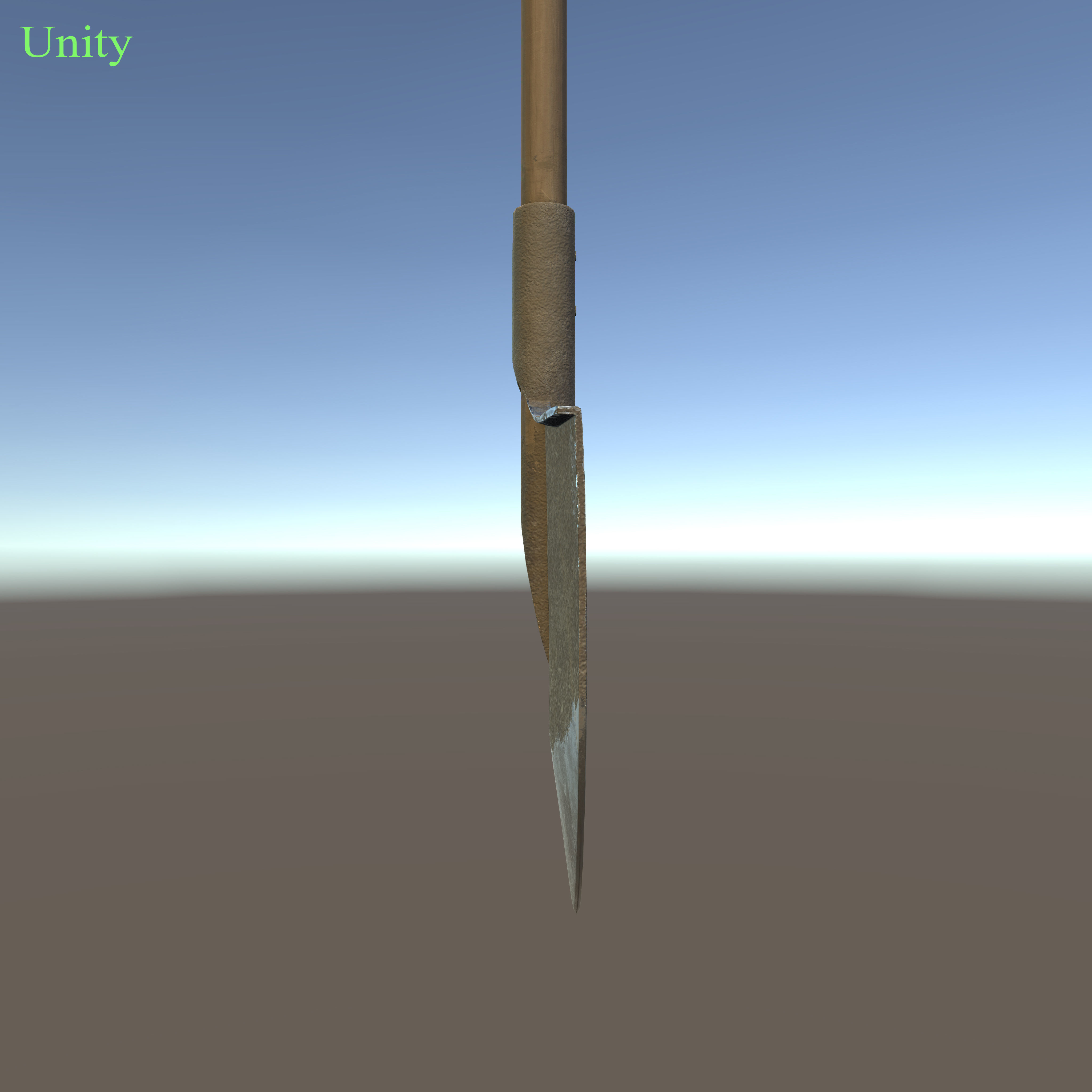 Garden shovel Low-poly 3D model_16