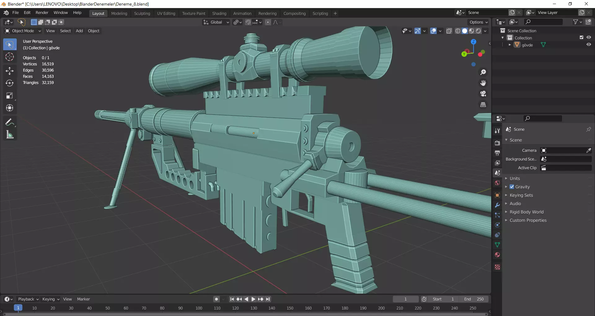 Cheytac m-200 Free low-poly 3D model
