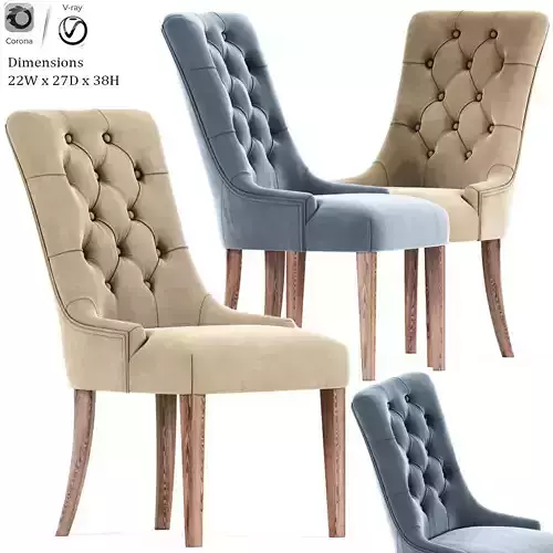 Belham Living Thomas Tufted Tweed Dining Chair