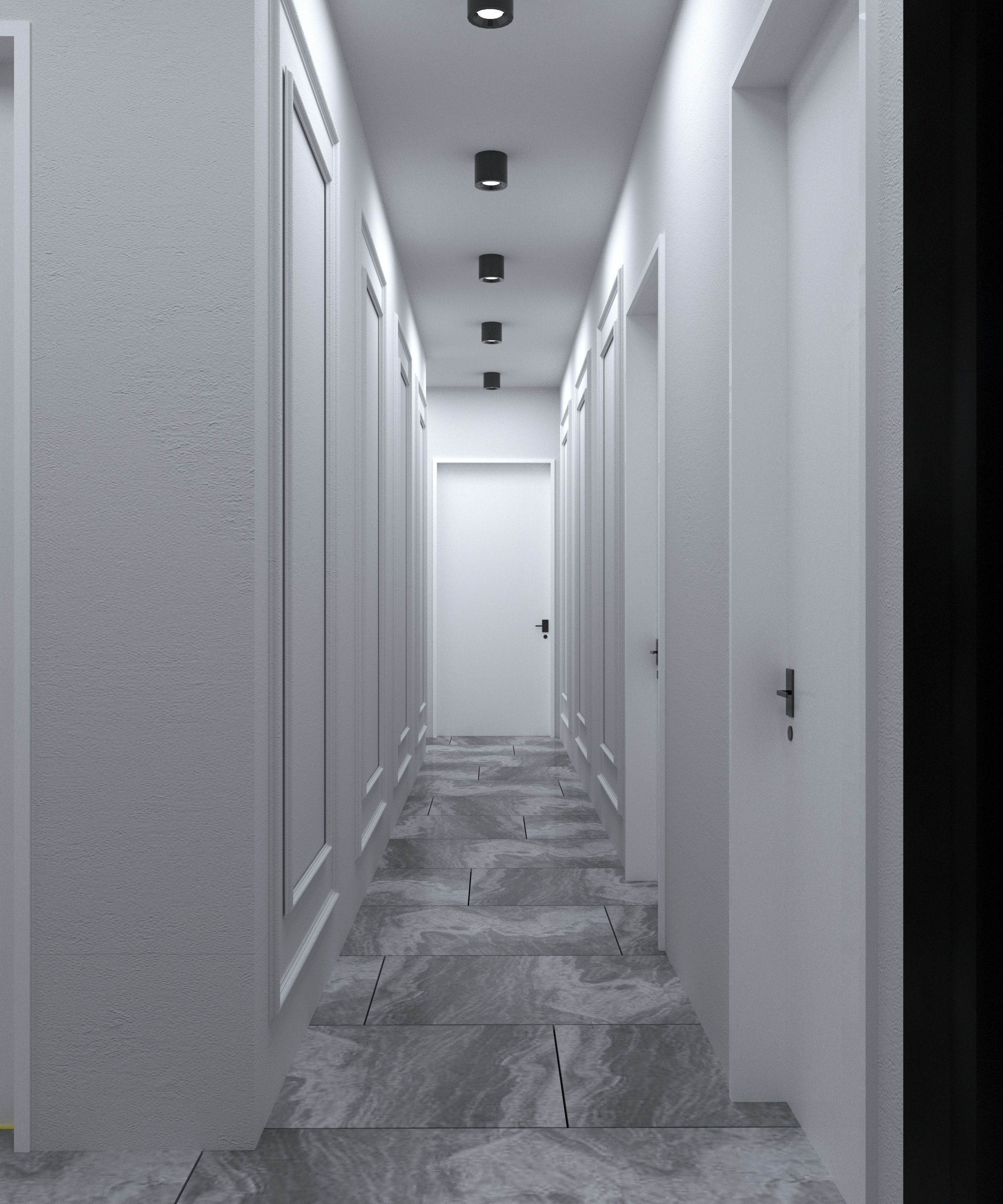 Modern Kitchen Corona Render 3D model_4