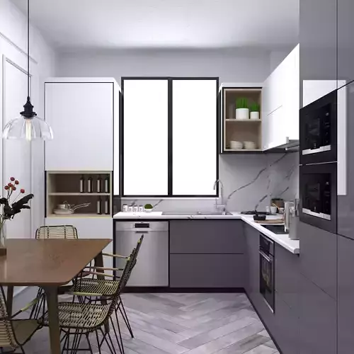 Modern Kitchen Corona Render 3D model