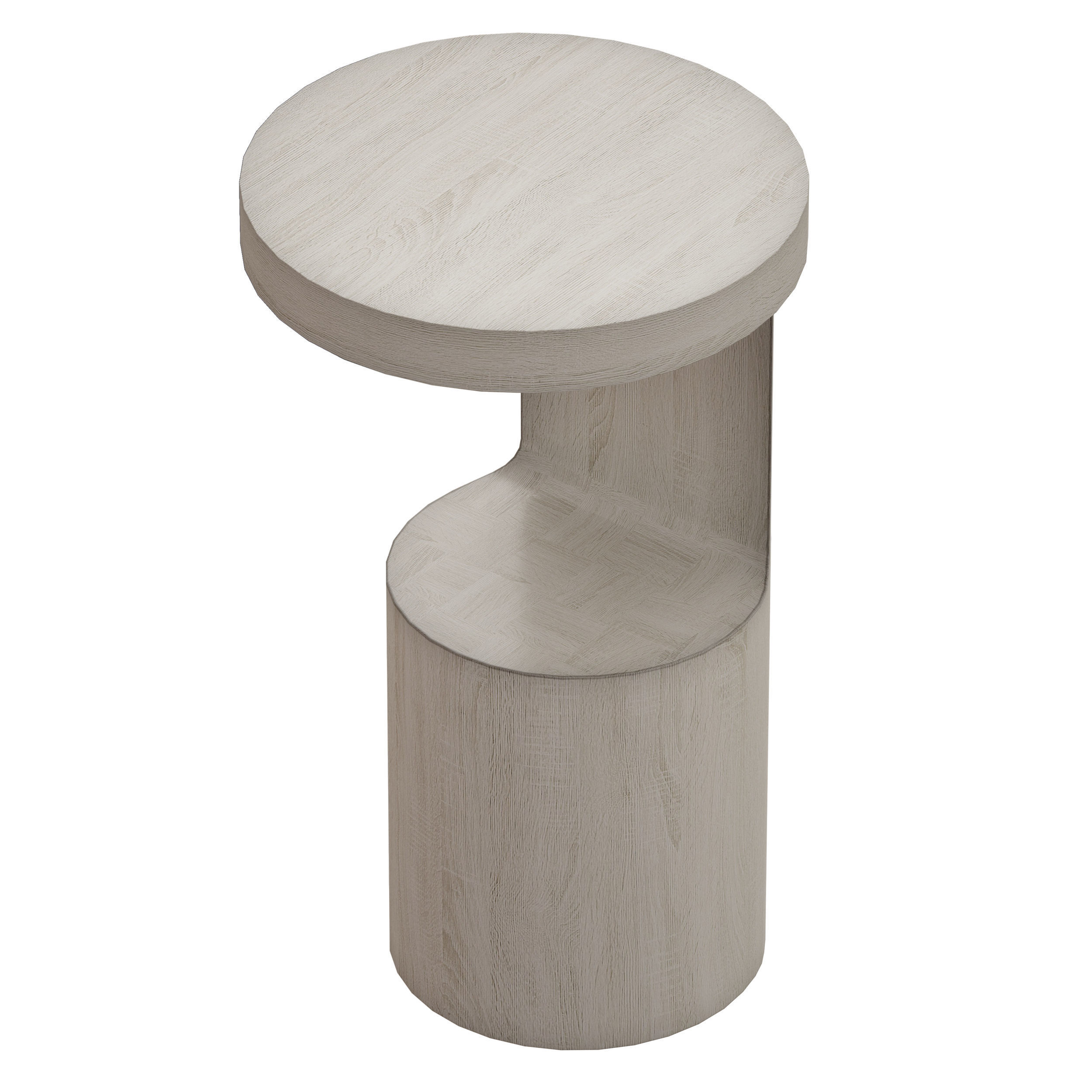 Hout End Table Crate and Barrel 3D model_6