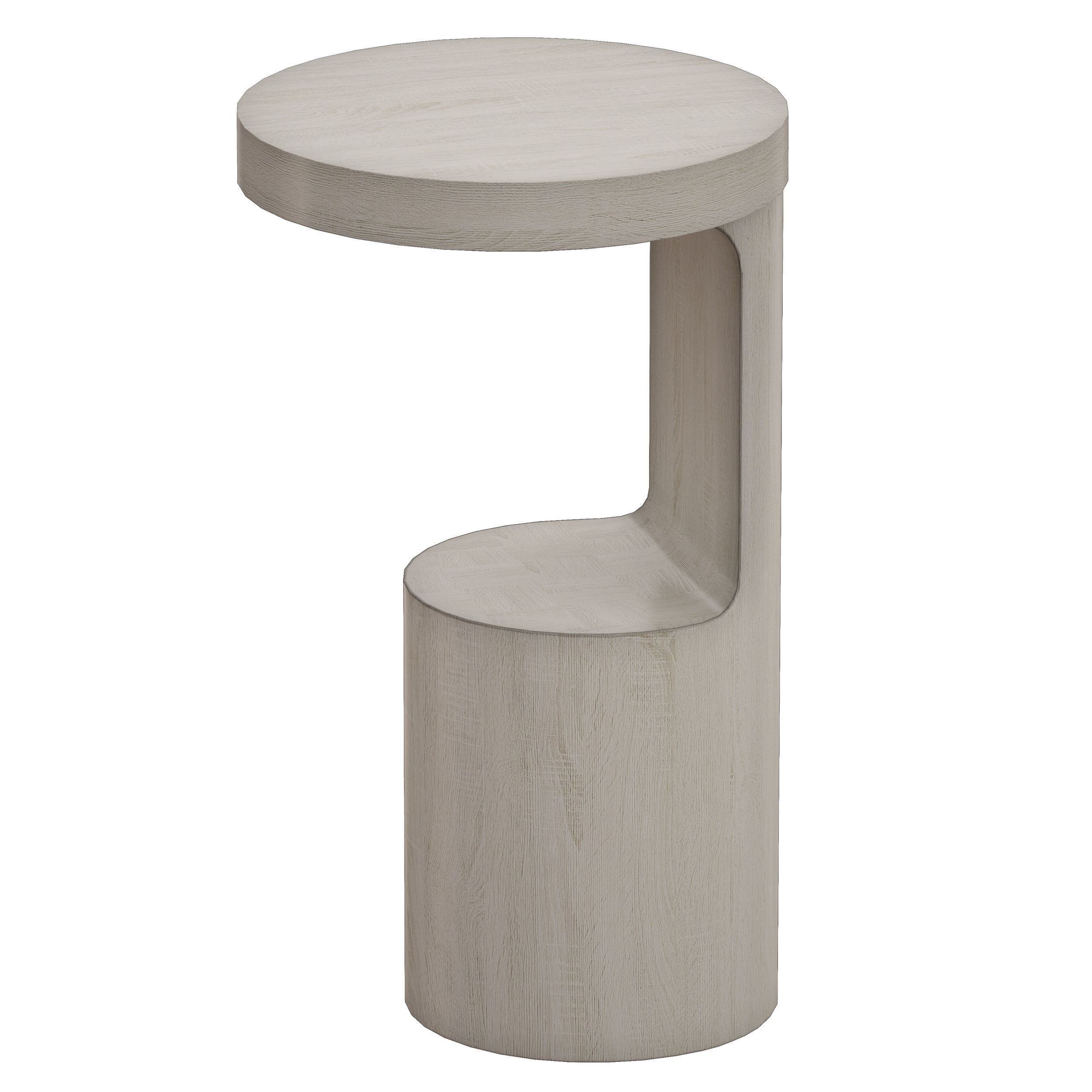Hout End Table Crate and Barrel 3D model_7