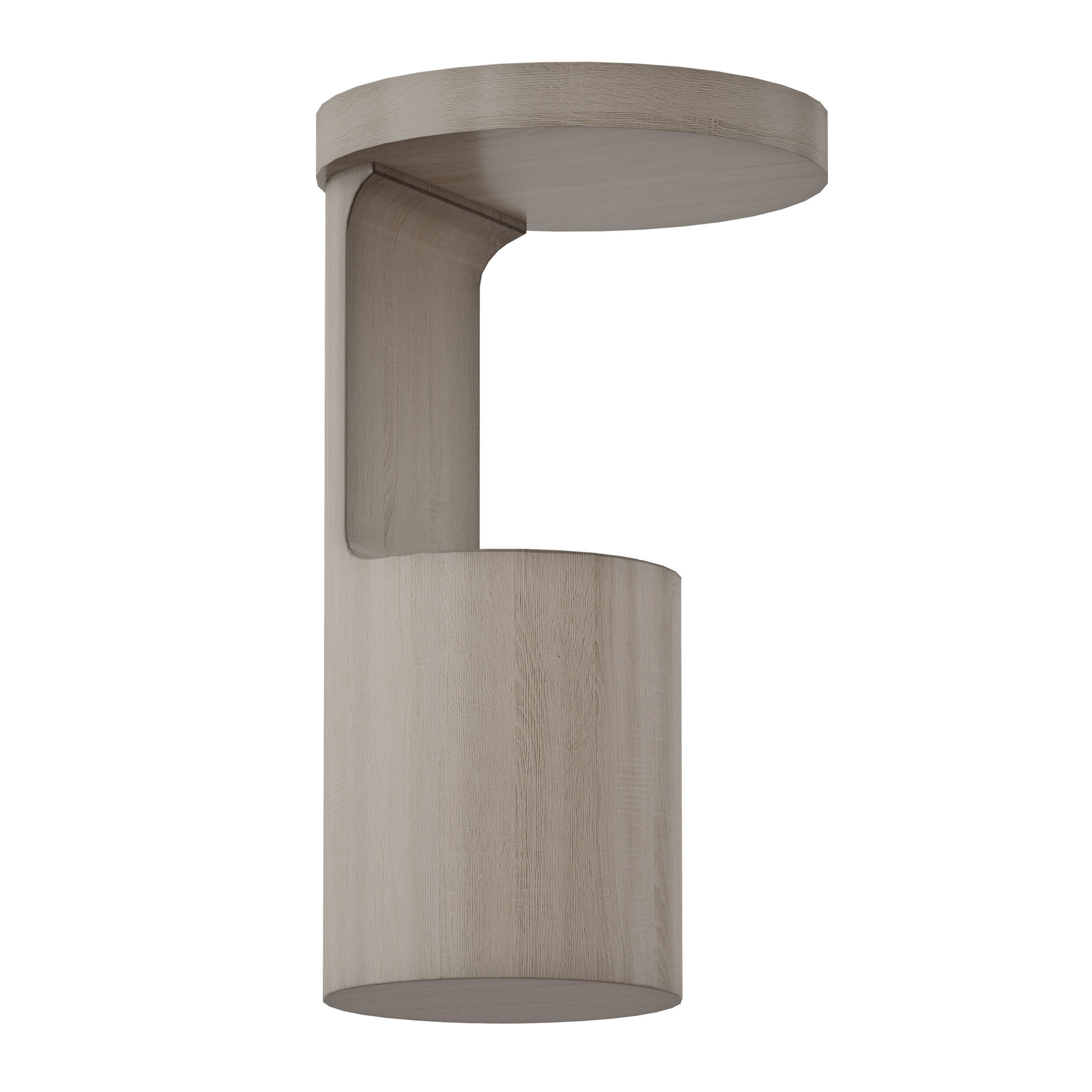 Hout End Table Crate and Barrel 3D model_1