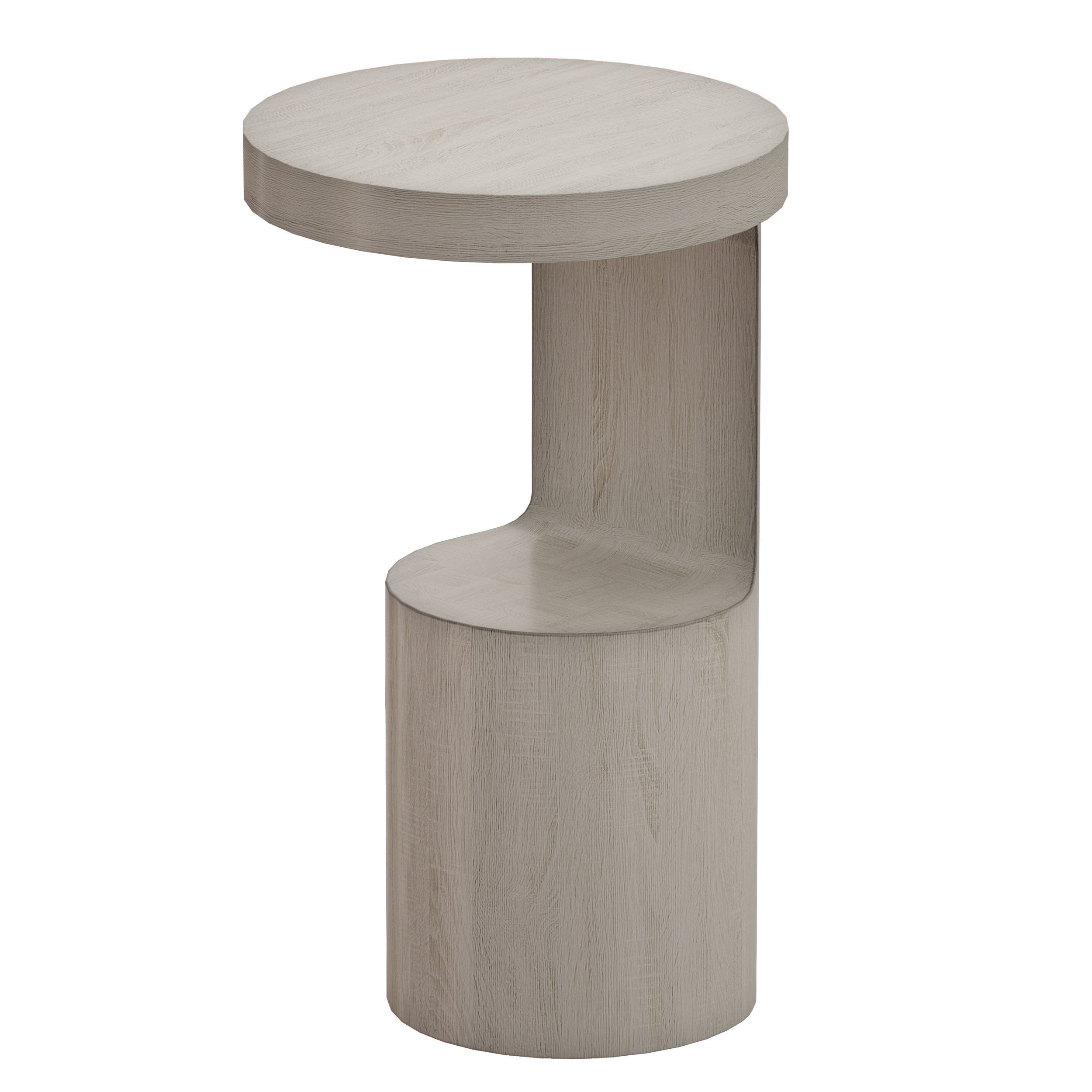 Hout End Table Crate and Barrel 3D model_5