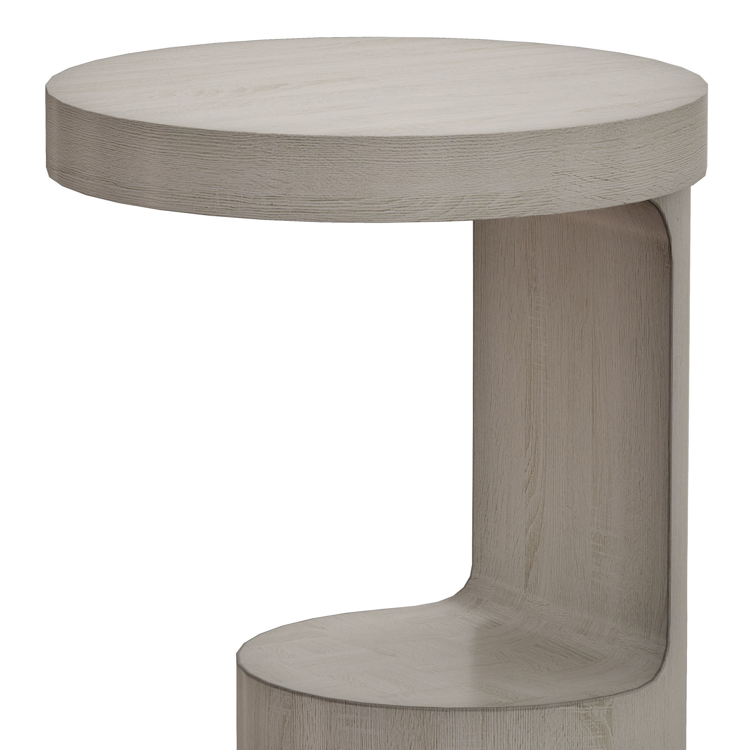 Hout End Table Crate and Barrel 3D model_9