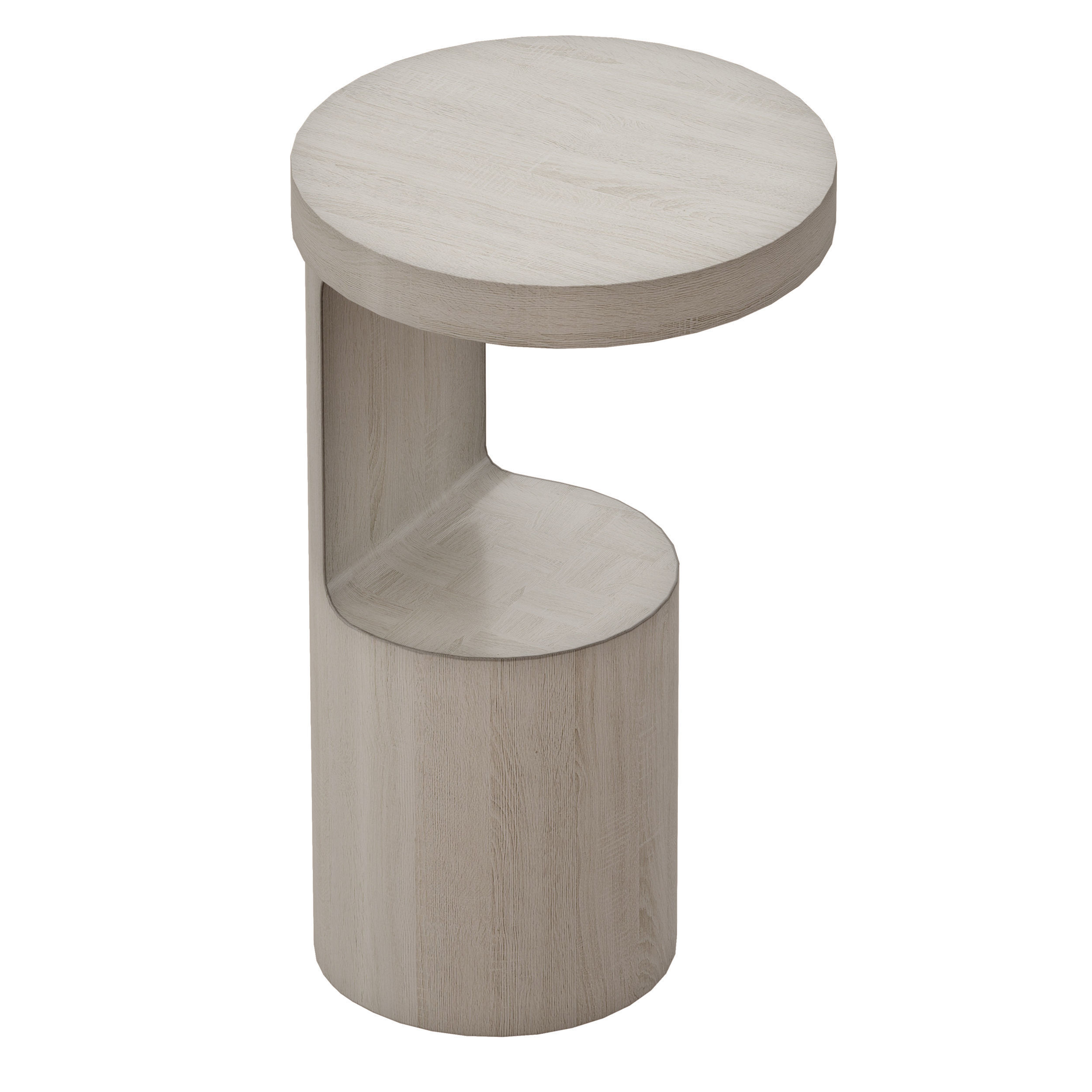 Hout End Table Crate and Barrel 3D model_2