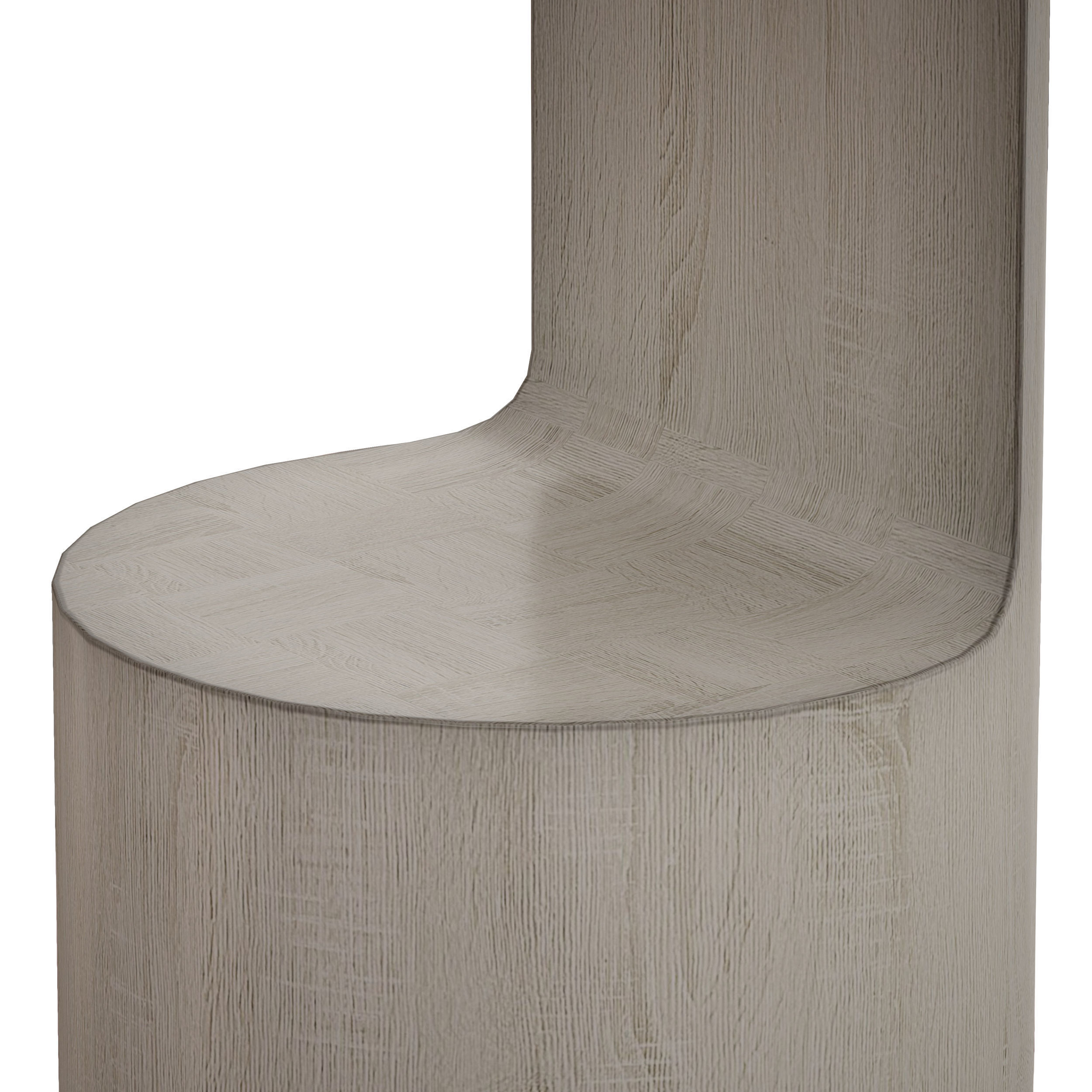 Hout End Table Crate and Barrel 3D model_8