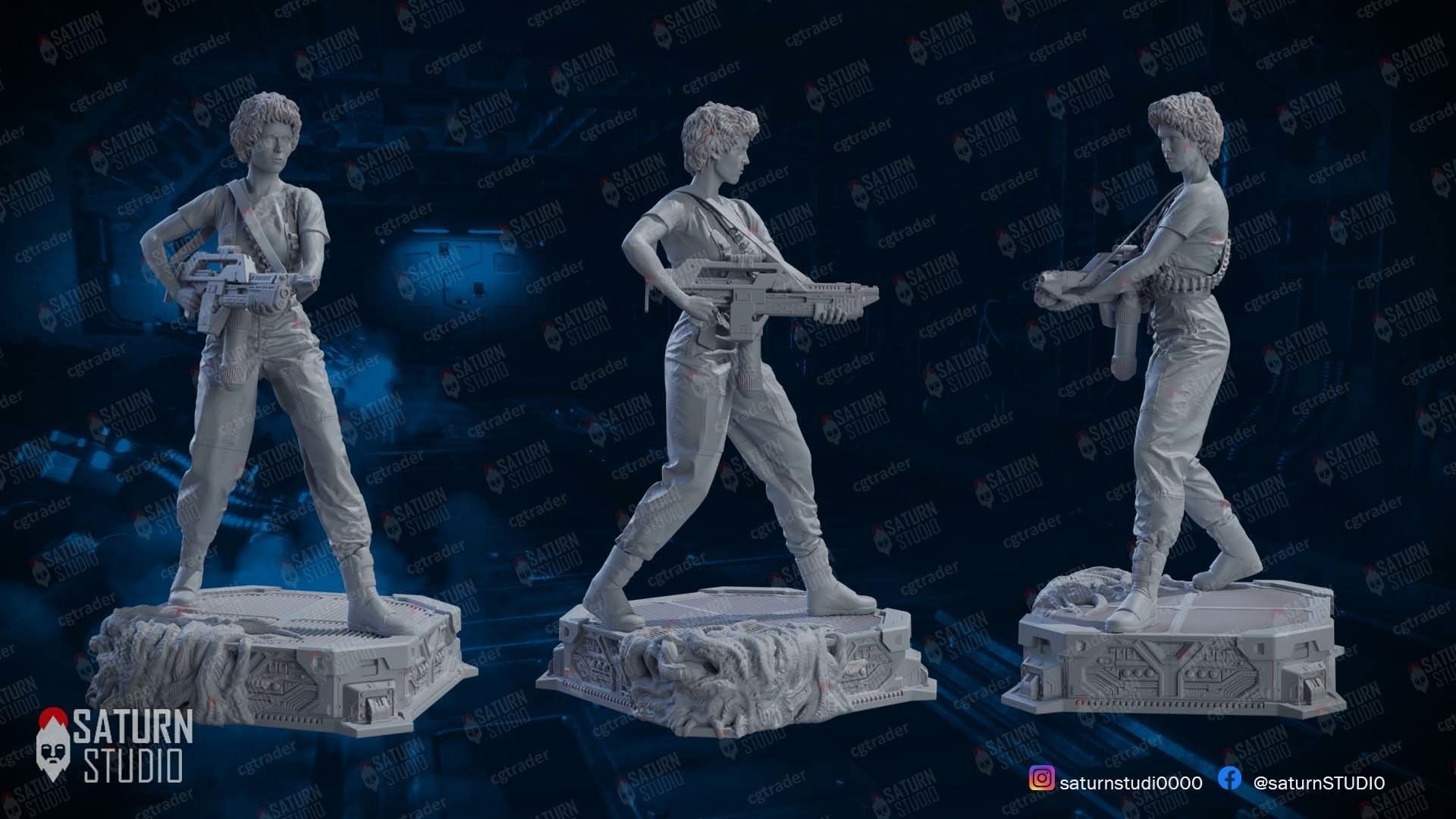 Ripley Aliens 3D print model_2