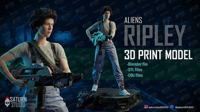 Ripley Aliens 3D print model