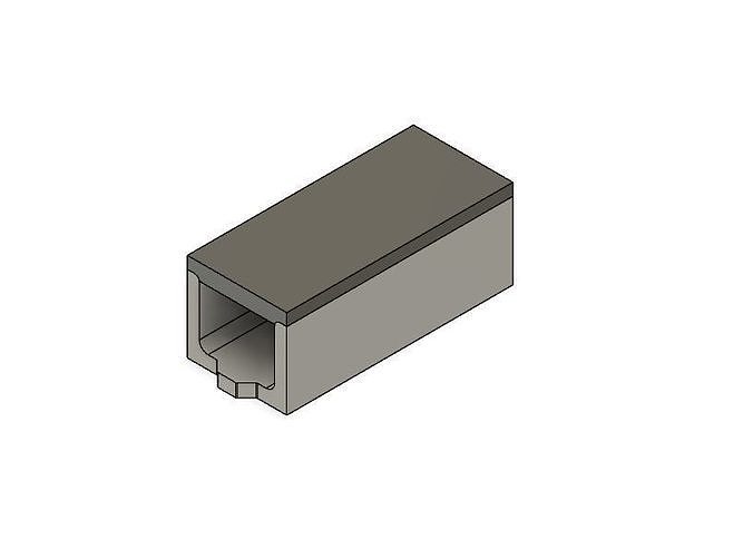 Model Railway Concrete Lineside Trunking 3D print model 7