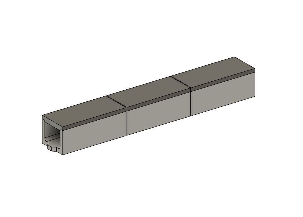Model Railway Concrete Lineside Trunking 3D print model_11