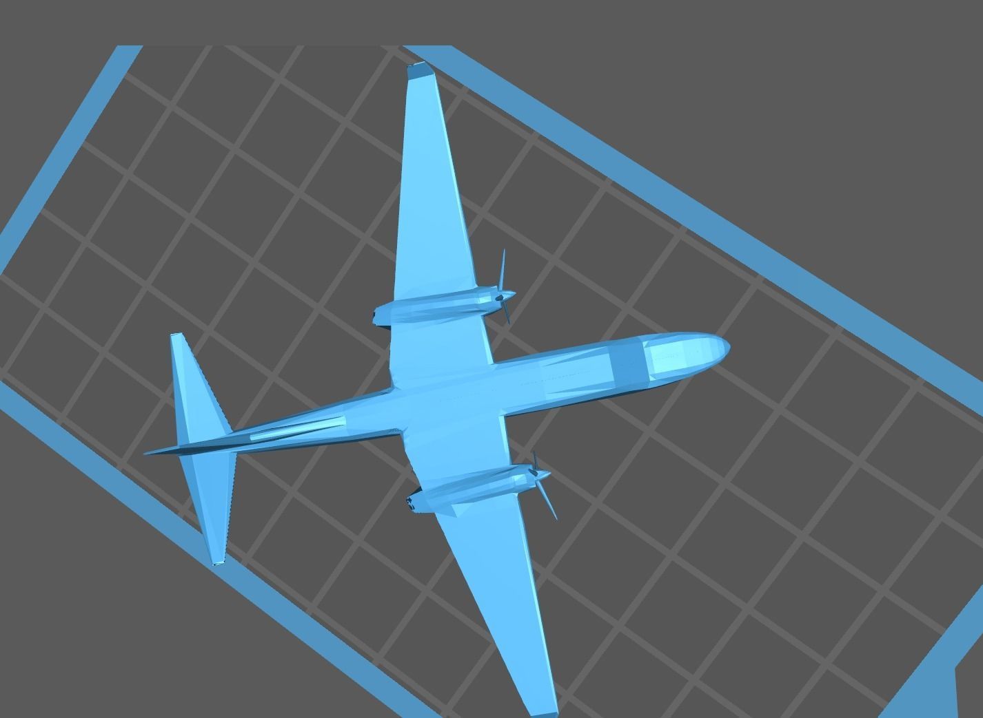 Airplane - Twin Commander AC 1000 695 A B  Low Poly 3D print model_2