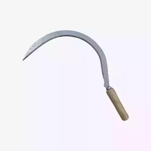 Sickle garden hoe Low-poly 3D model Sickle garden hoe Low-poly 3D model