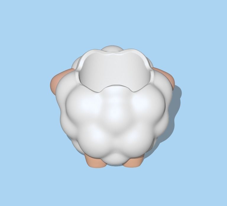 Cute Sheep Pot 3D print model_5