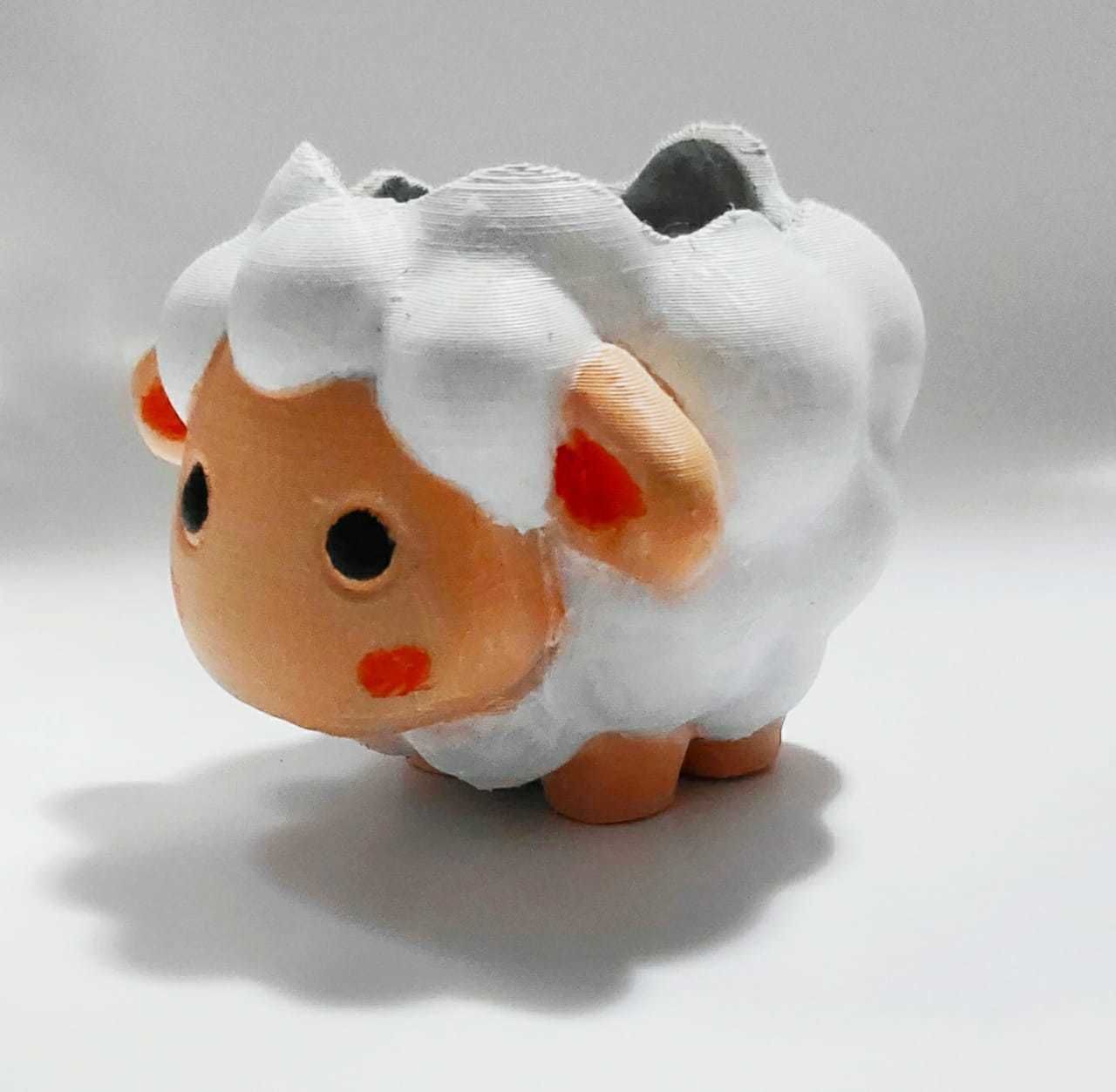 Cute Sheep Pot 3D print model_7