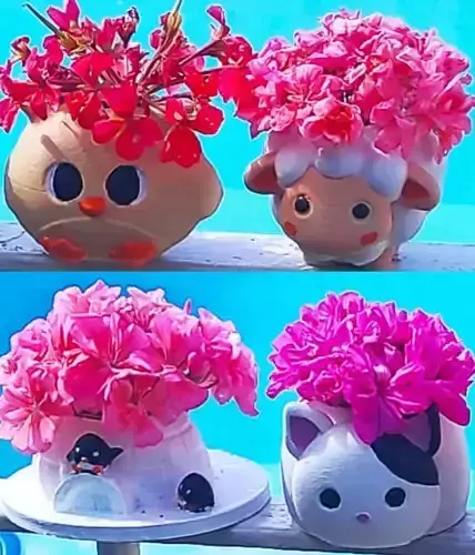 Kit- 4 Cute Flower Pots